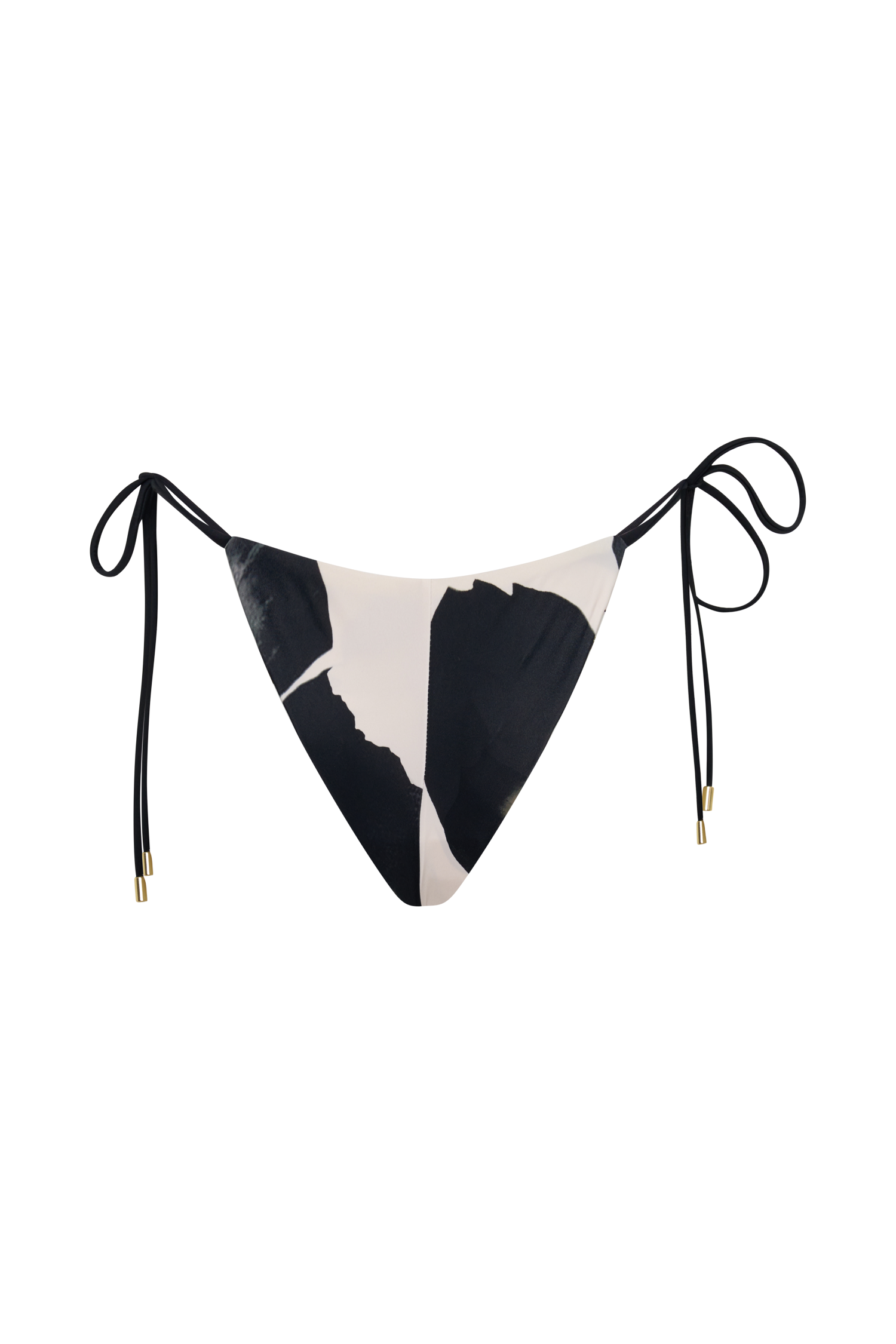 Blossom Side Tie Bikini Bottom - Ivory Oversized Floral Print