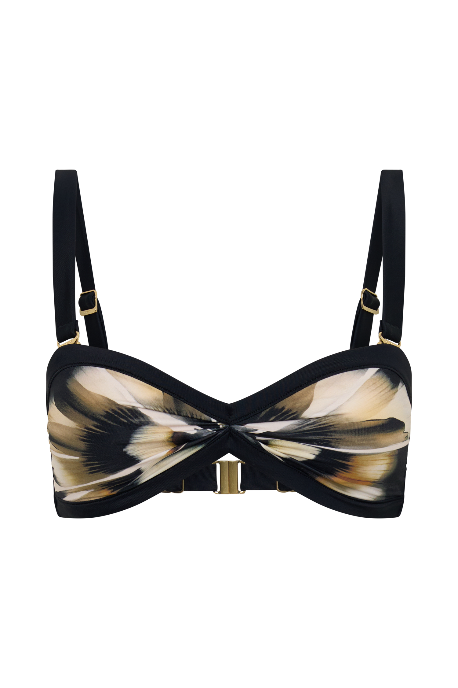 Briar Strapless Bikini Top - Ivory Oversized Floral Print