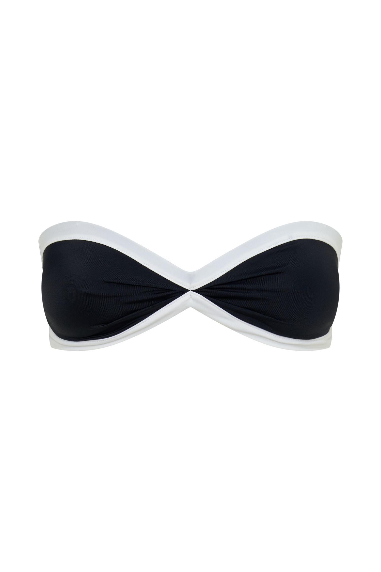 Briar Strapless Bikini Top - Black/White