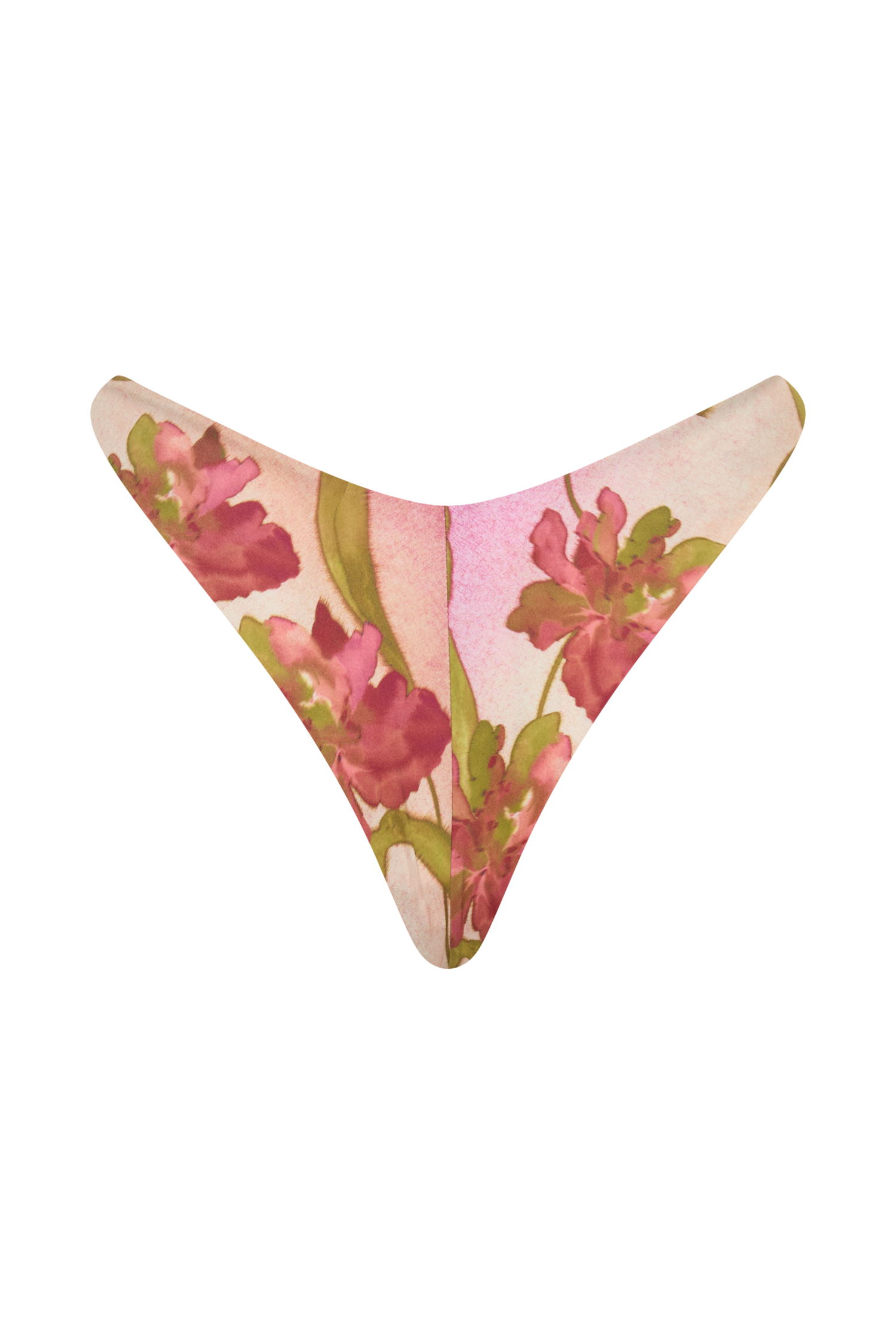 Clover Brazilian Bikini Bottom - Camellia Flower Print