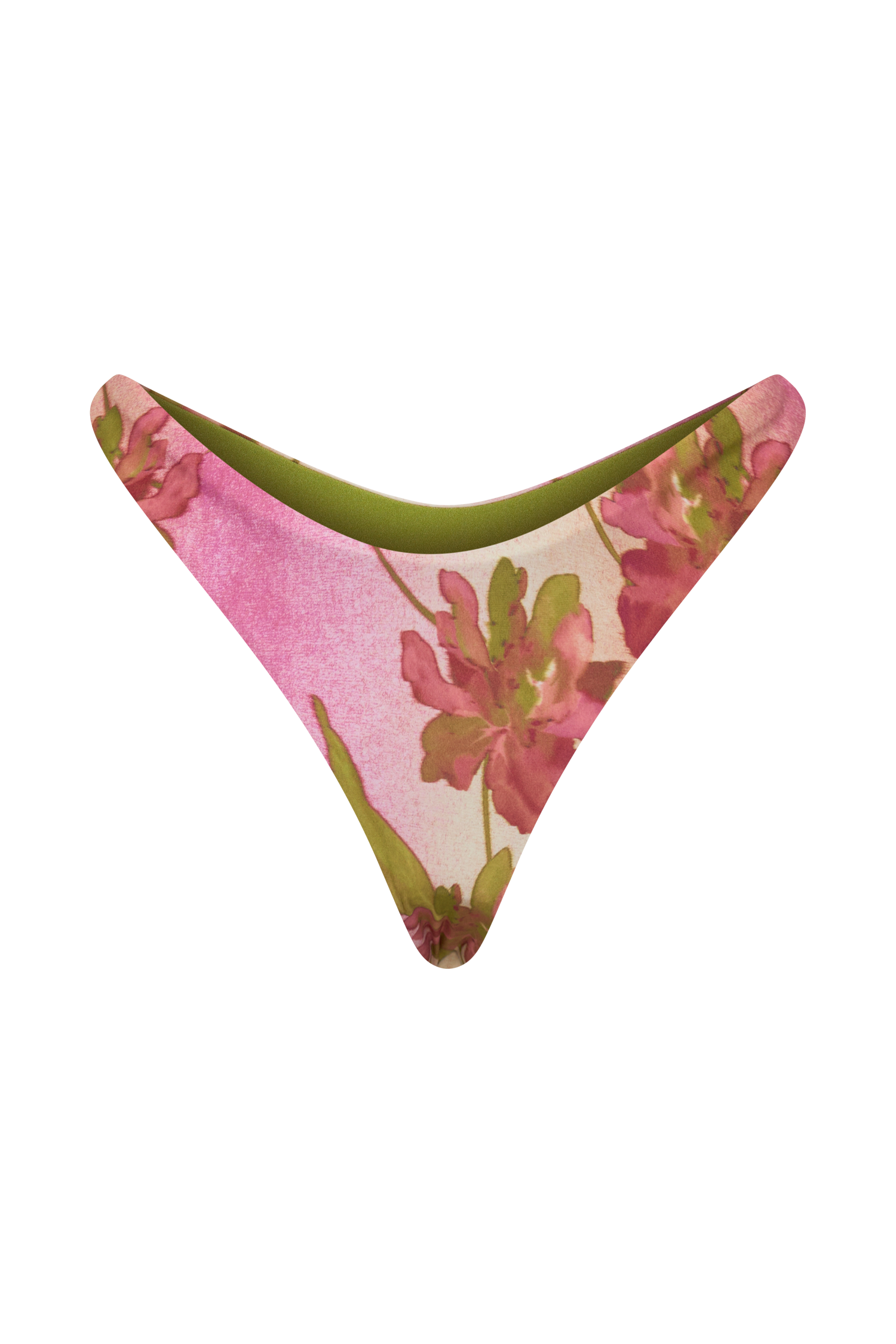 Clover Brazilian Bikini Bottom - Camellia Flower Print