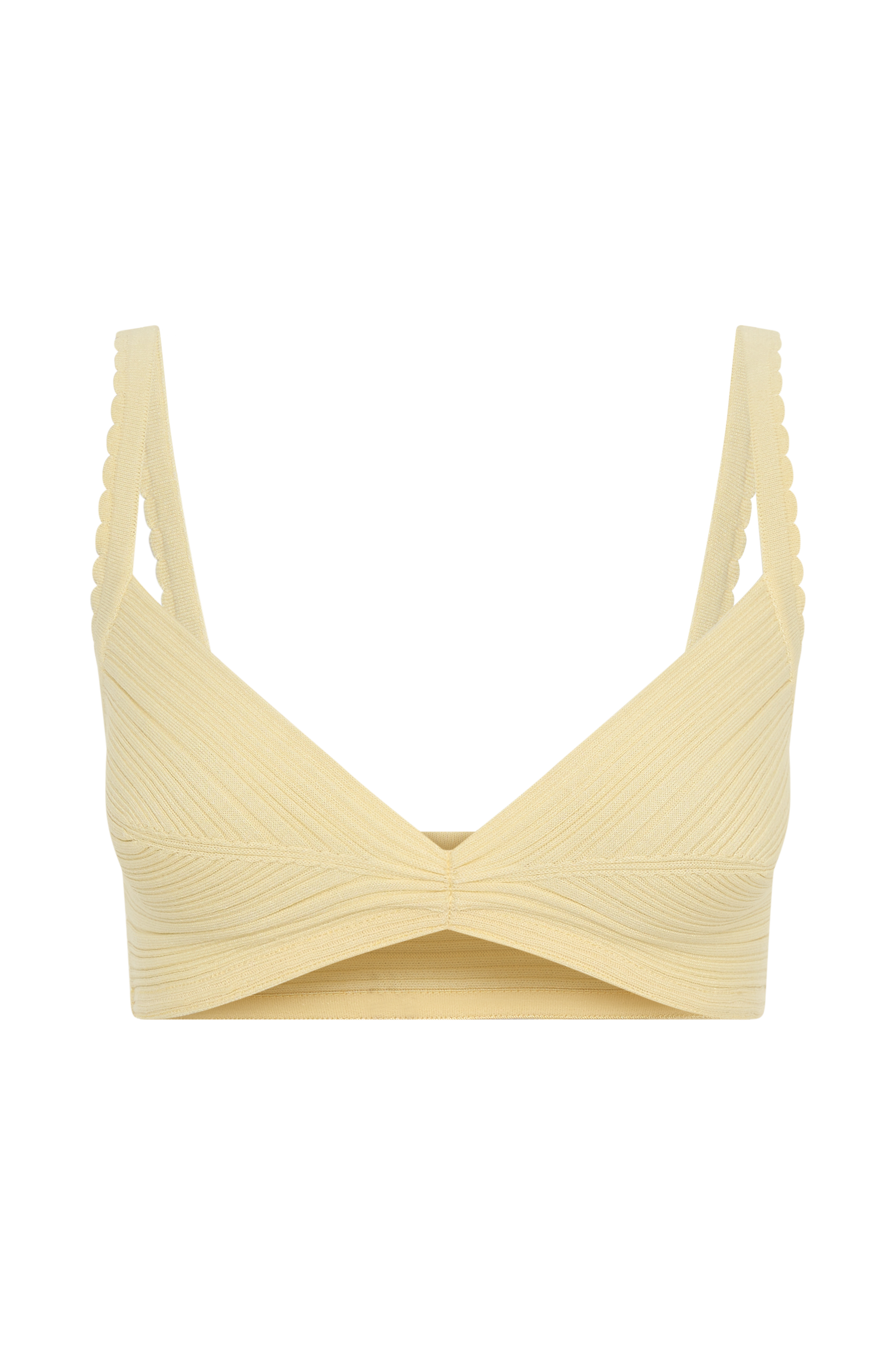 Coleene Pointelle Knit Top - Lemon