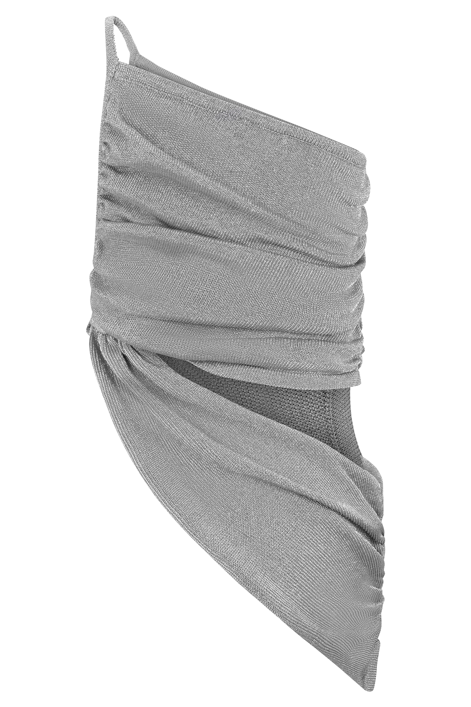 Corah Lurex Drape Knit Top - Silver