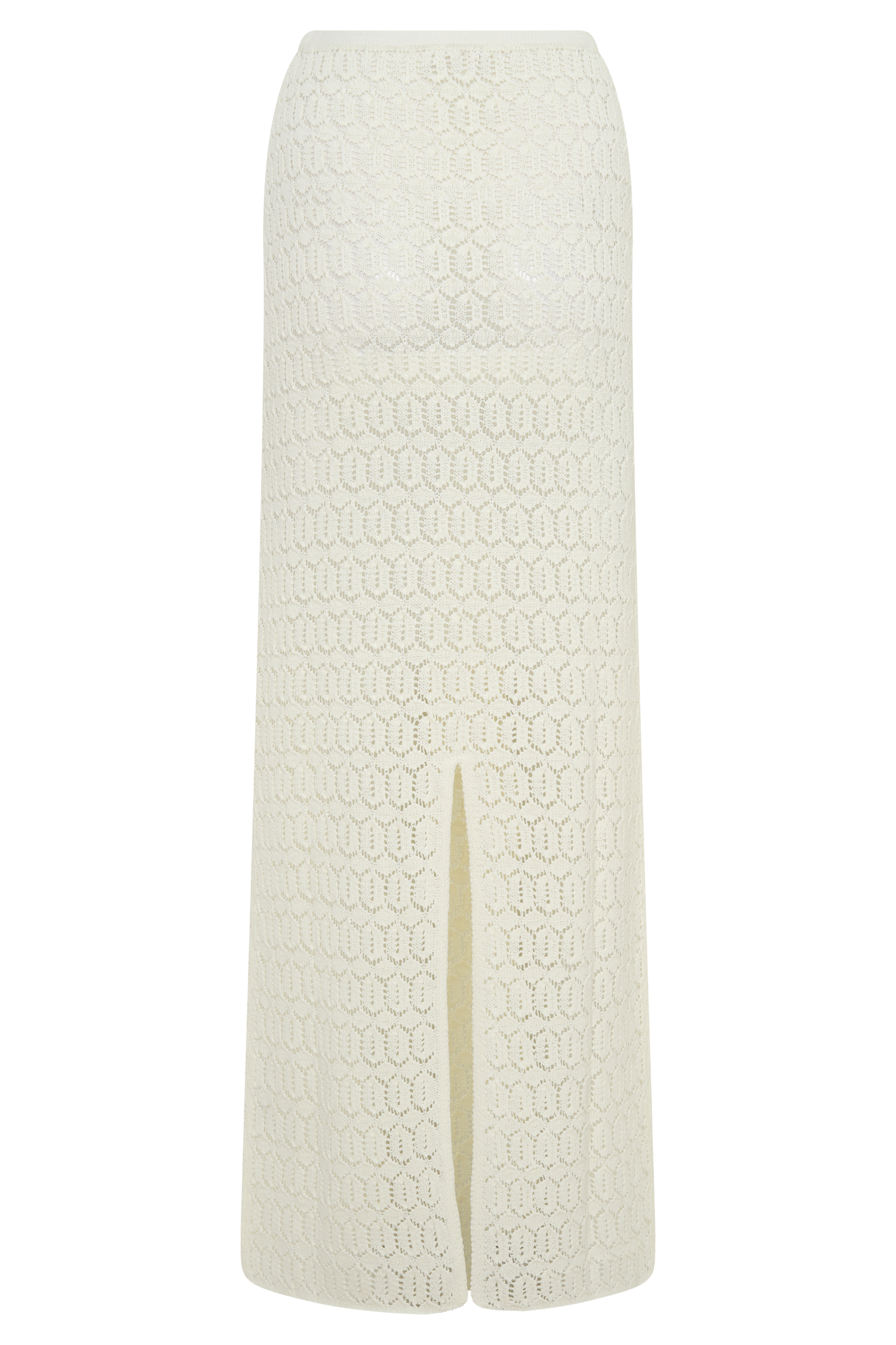 Courtney Crochet Knit Maxi Skirt - Ivory