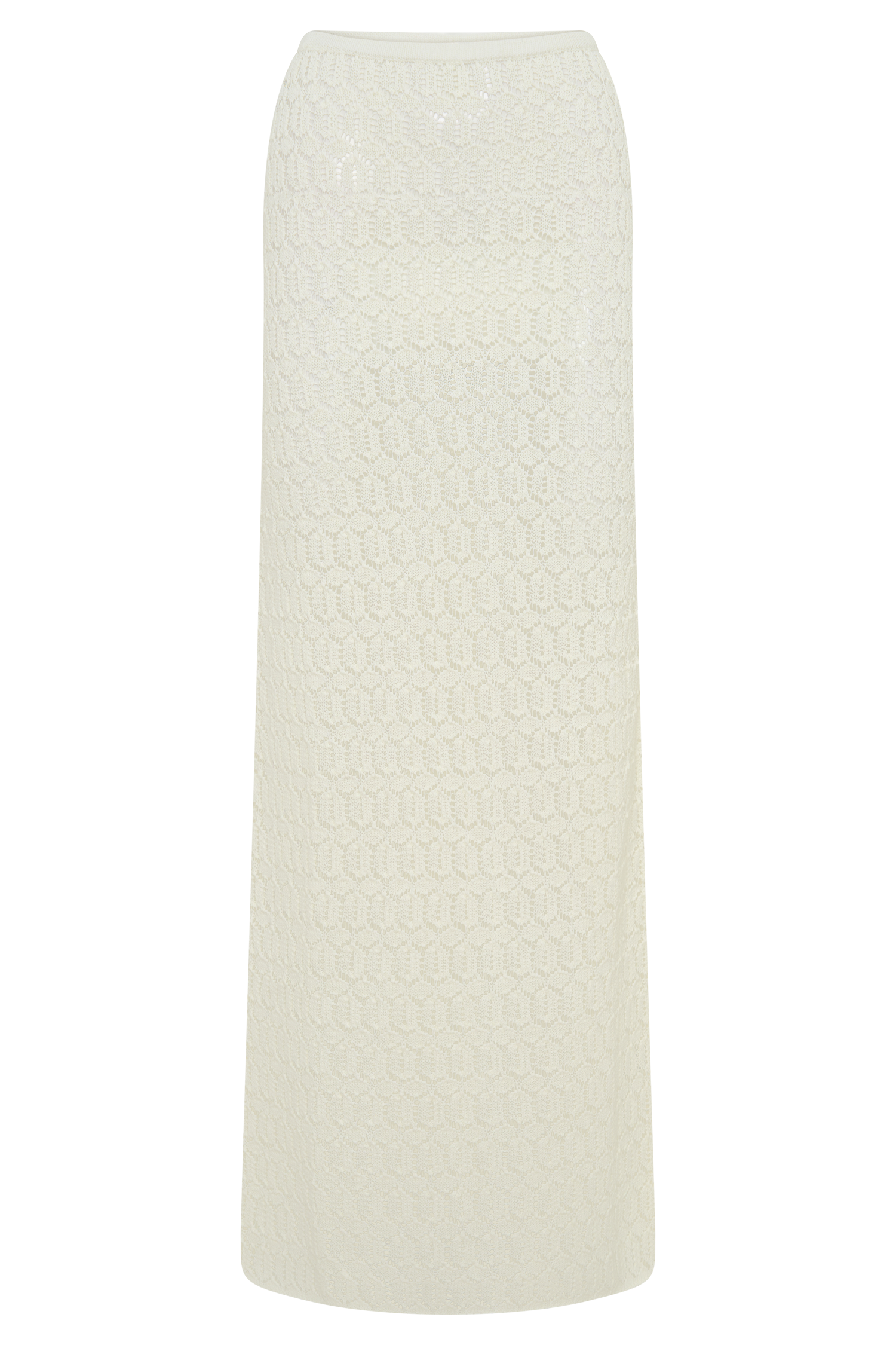 Courtney Crochet Knit Maxi Skirt - Ivory