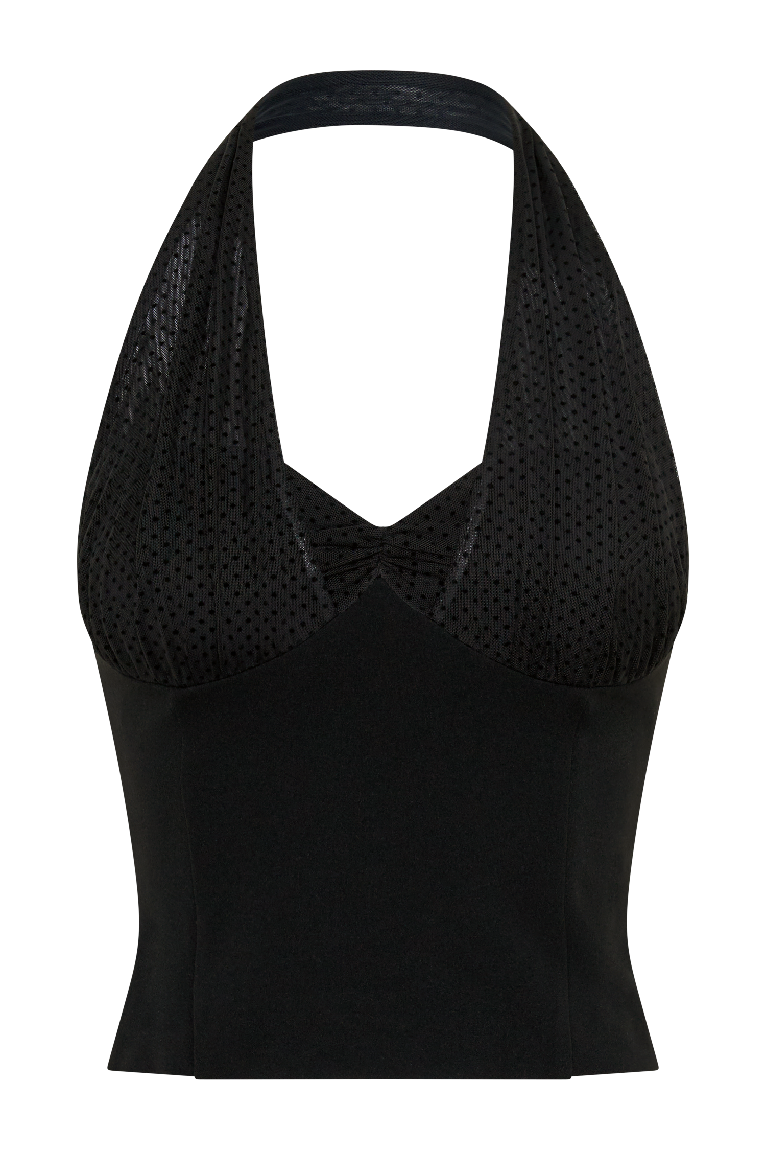 Cressida Crepe Halter Top - Black