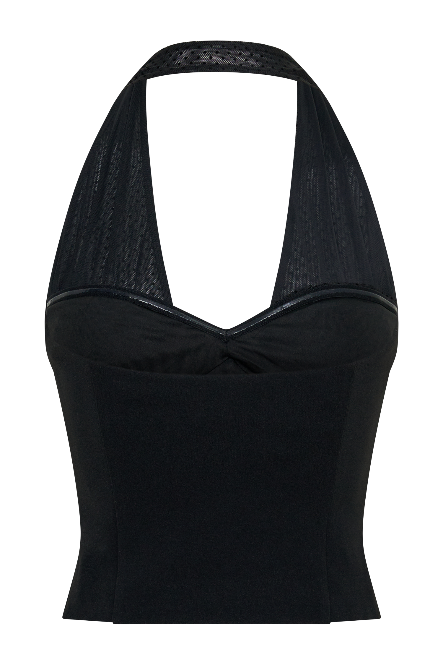 Cressida Crepe Halter Top - Black