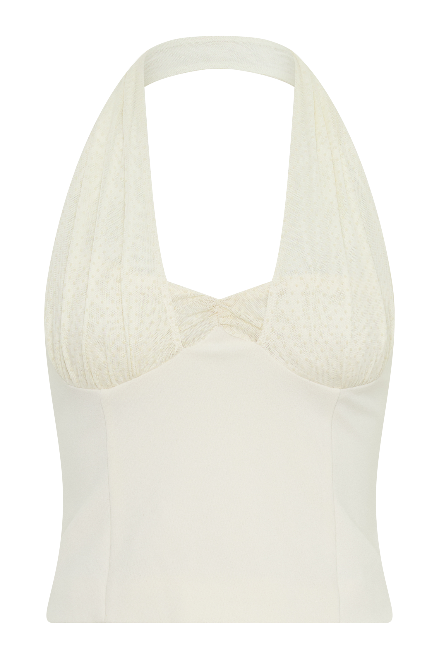 Cressida Crepe Halter Top - Ivory