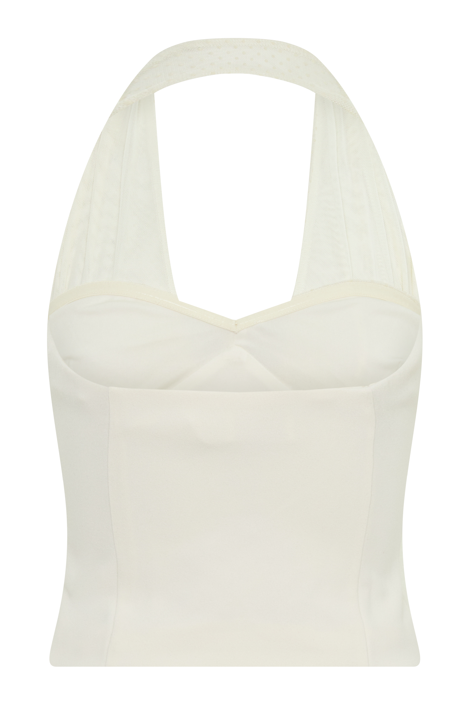 Cressida Crepe Halter Top - Ivory