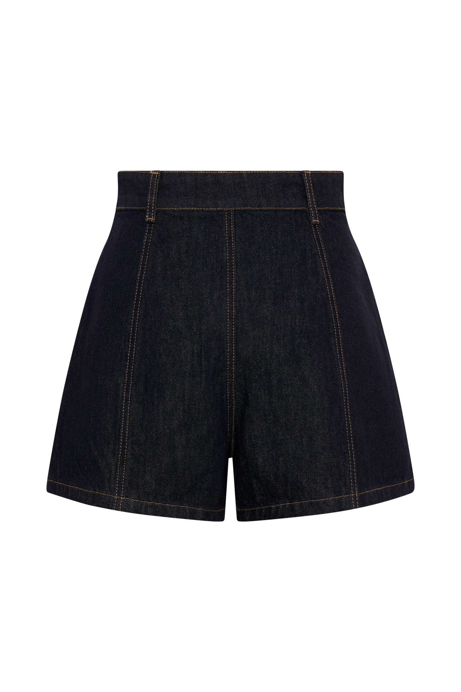 Demi High Waisted Denim Shorts - Washed Indigo Blue