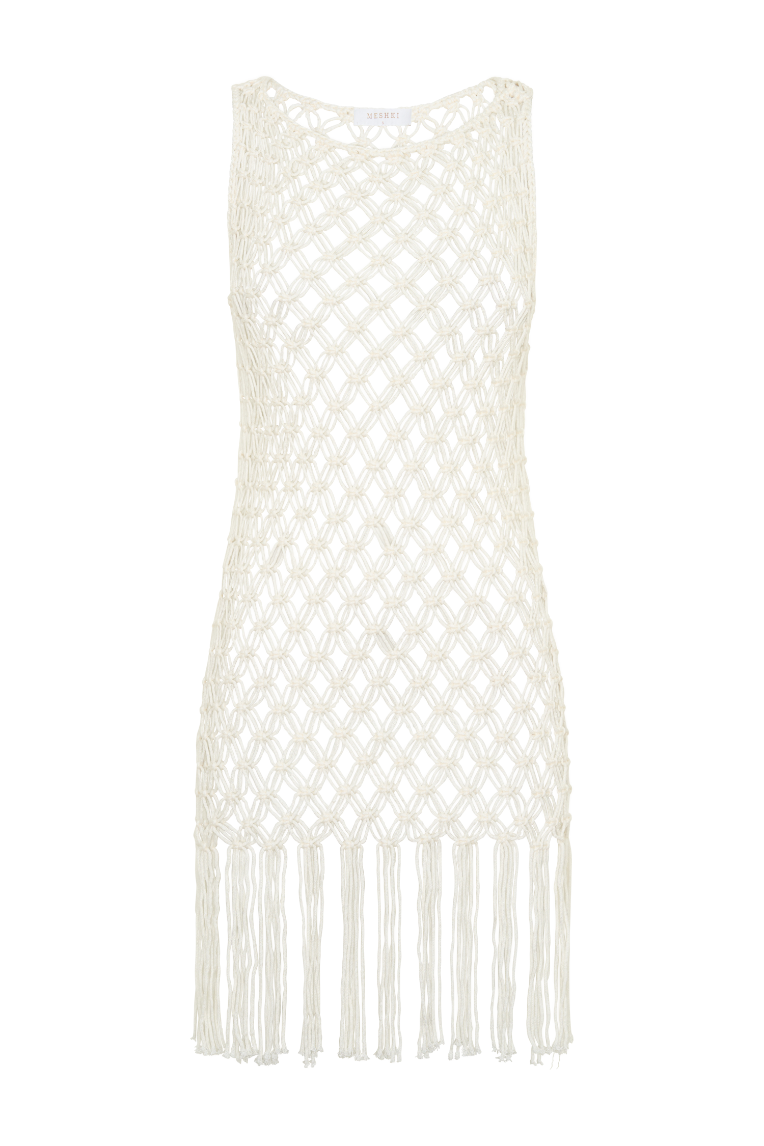 Devlin Macrame Tassel Mini Dress - Ivory