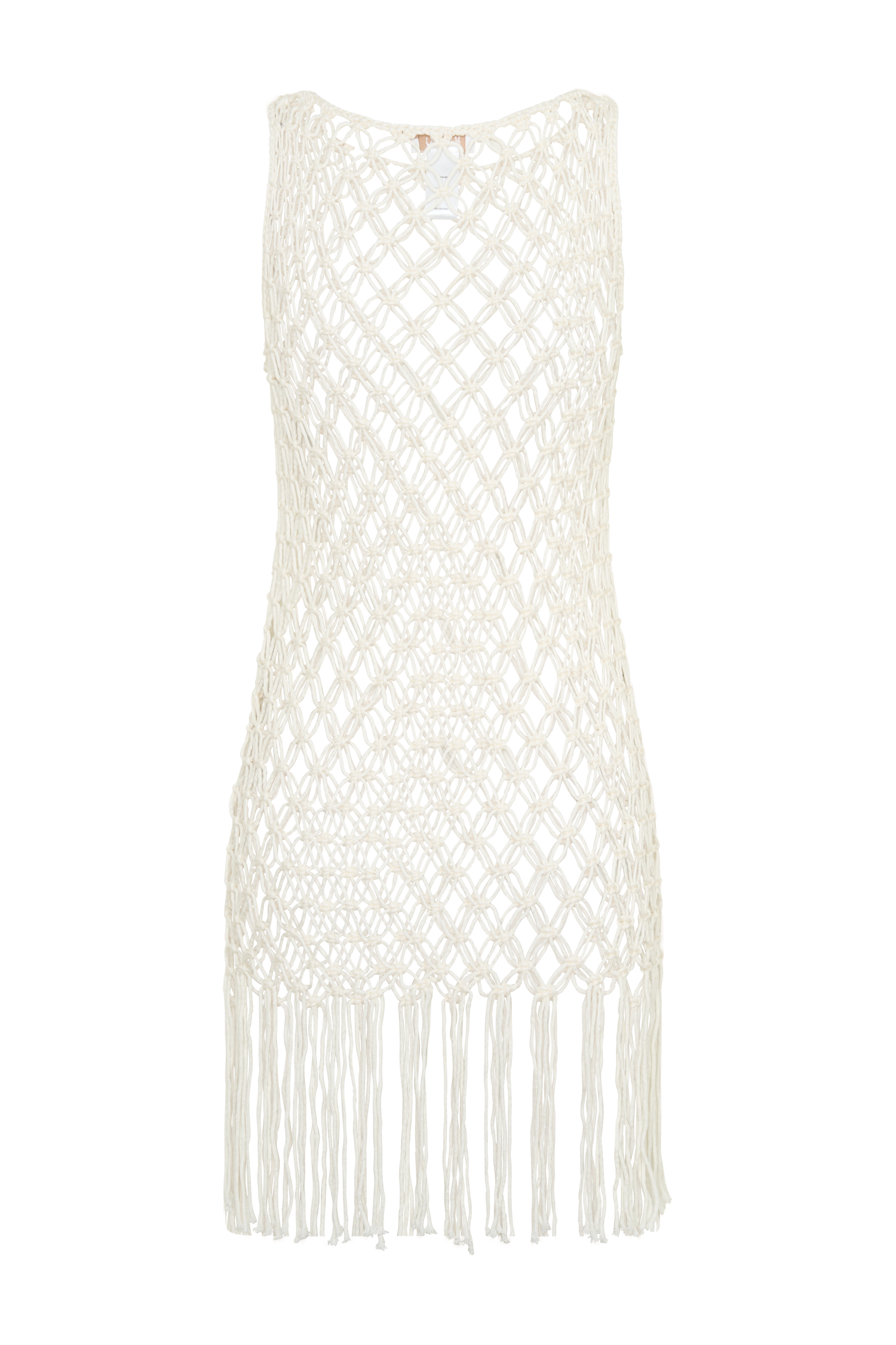 Devlin Macrame Tassel Mini Dress - Ivory