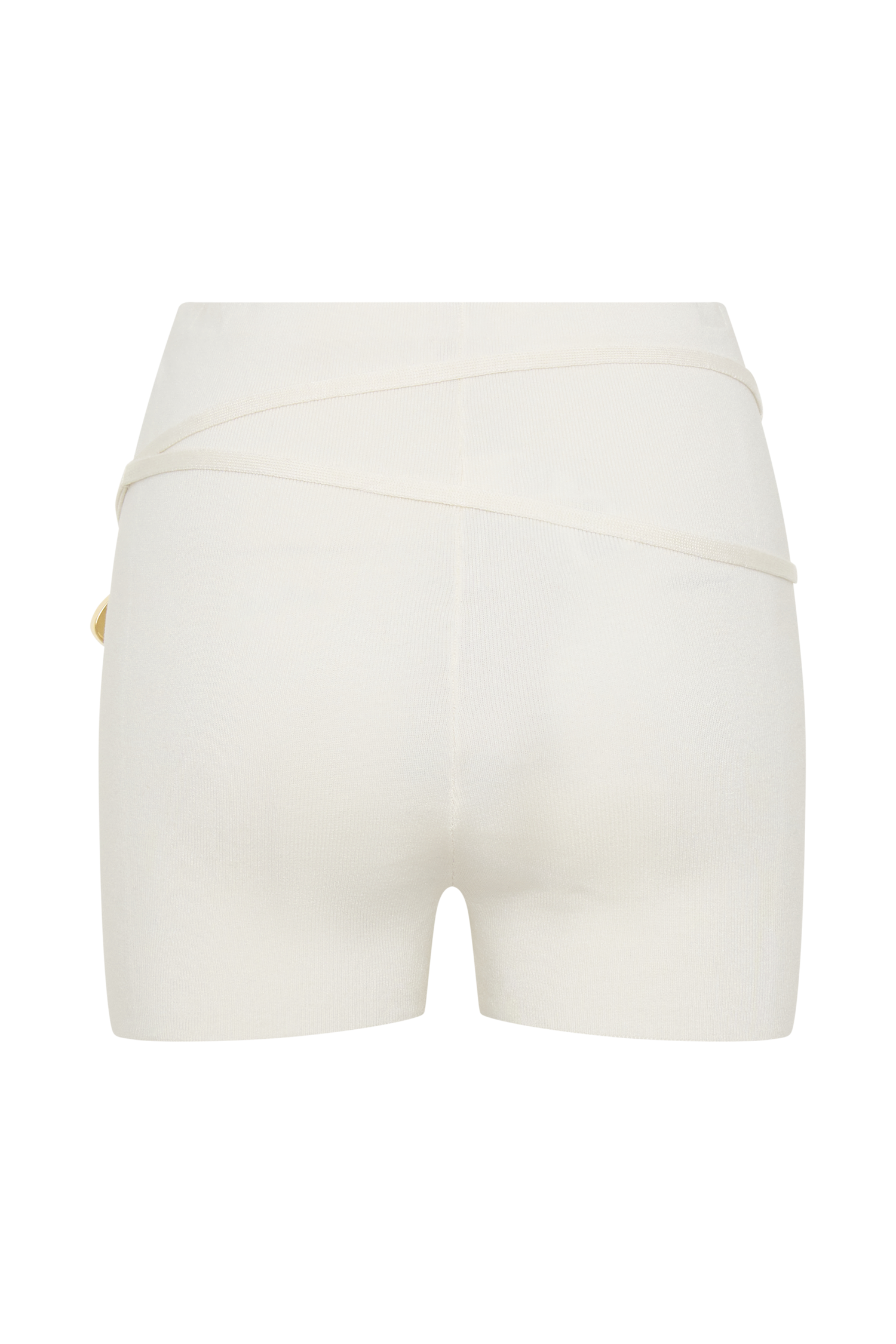 Dimitri Mini Knit Shorts With Belt - Ivory
