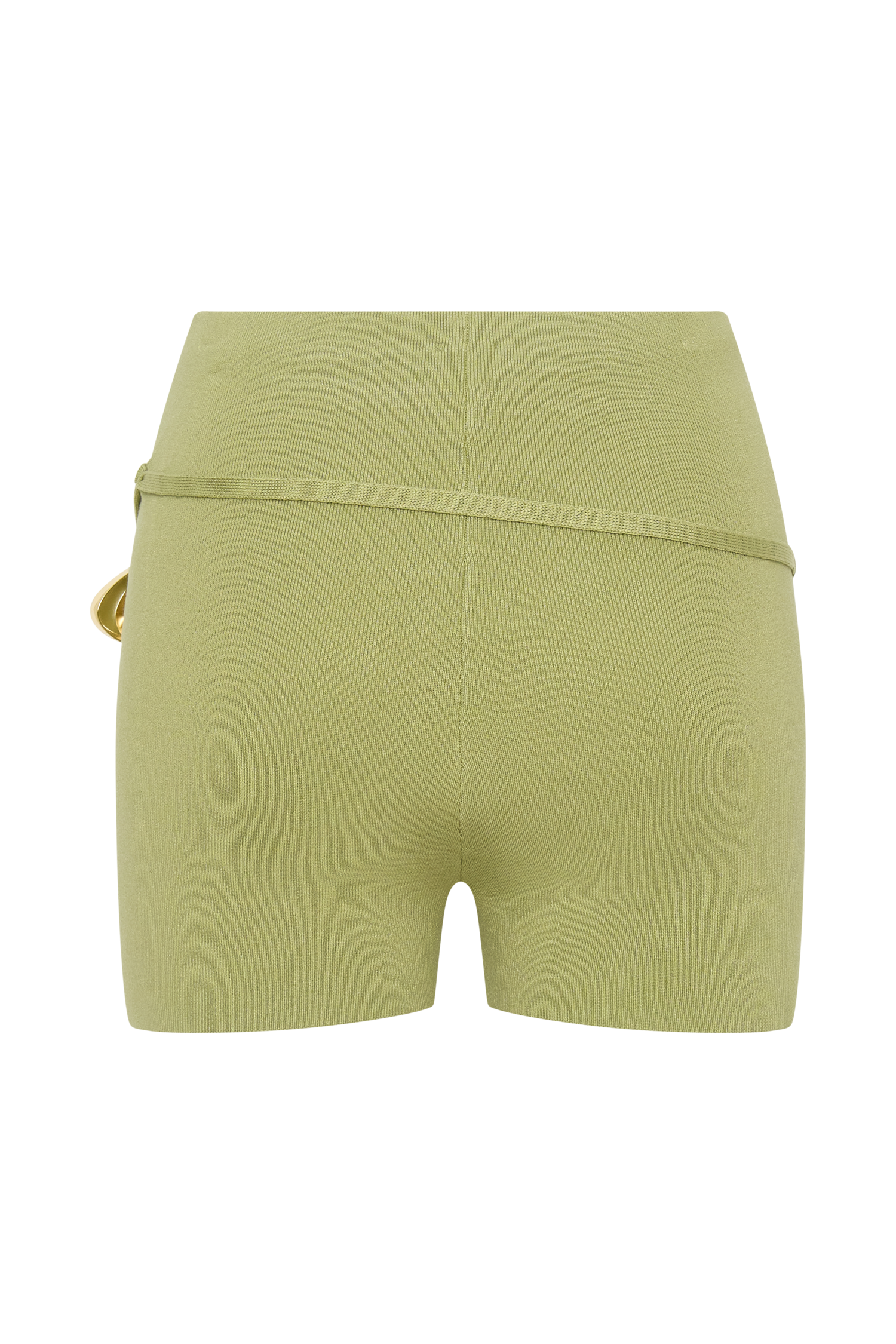Dimitri Mini Knit Shorts With Belt - Light Olive