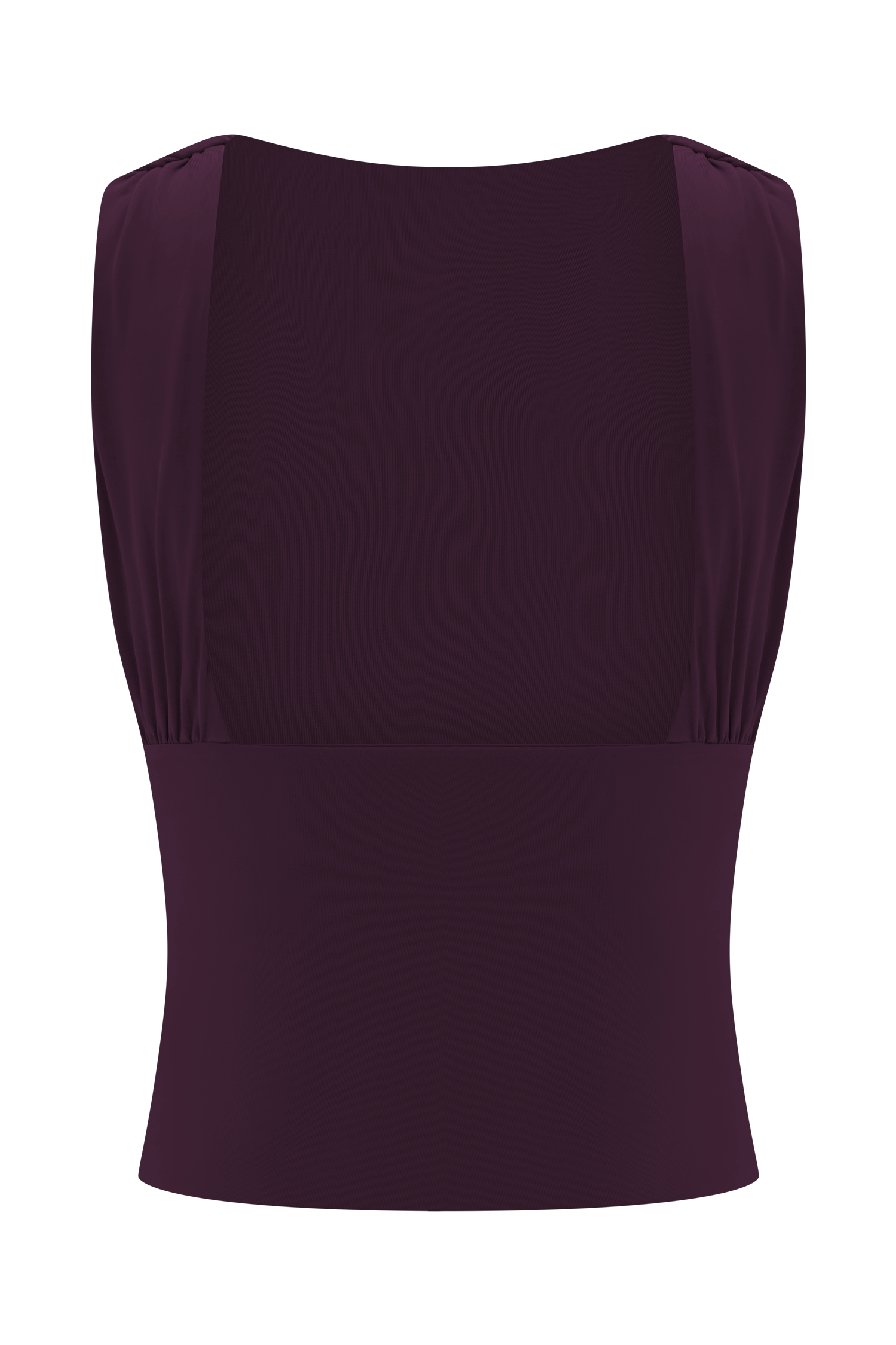 Erina Slinky Open Back Top - Aubergine