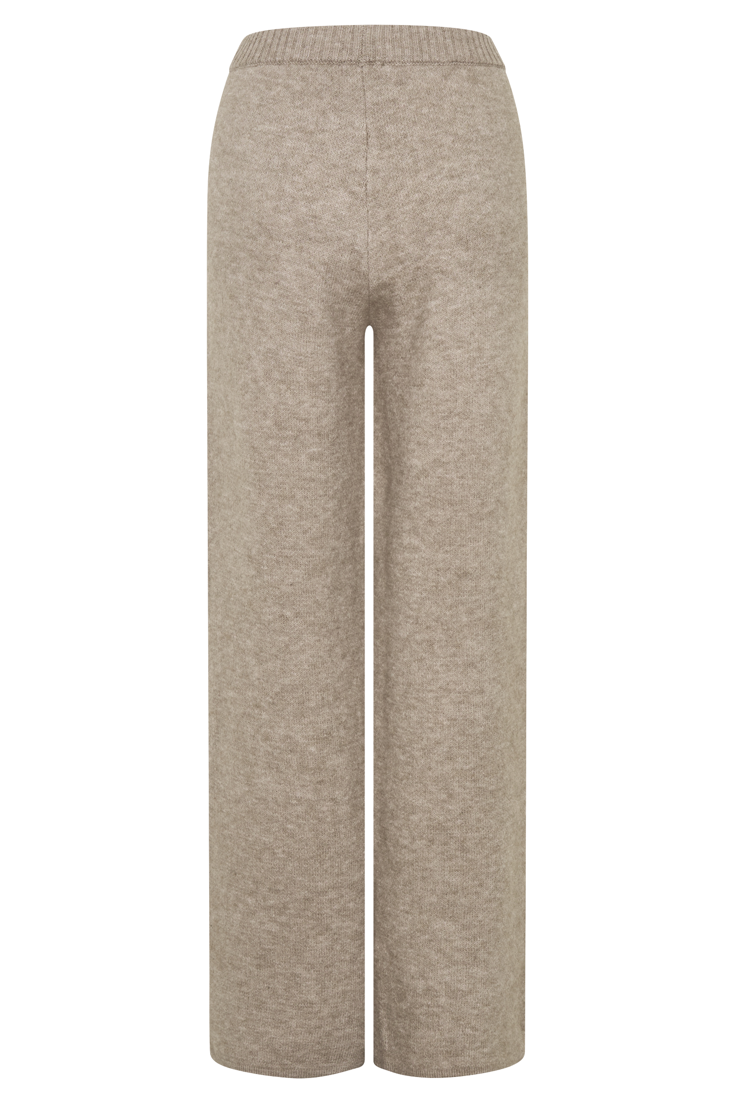Evan Knit Wide Leg Pants - Beige Marle