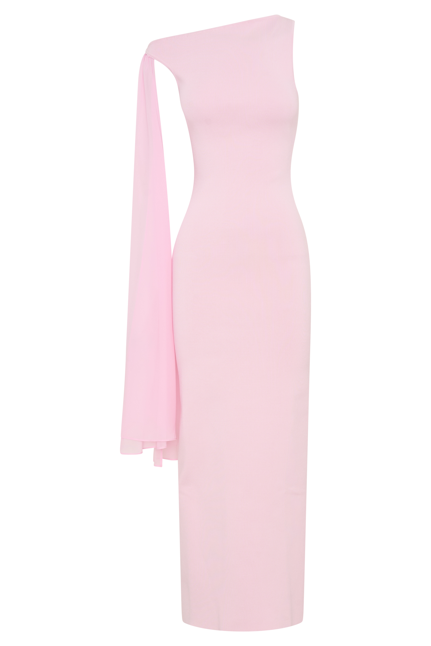 Farid Bandage Maxi Dress With Chiffon - Baby Pink