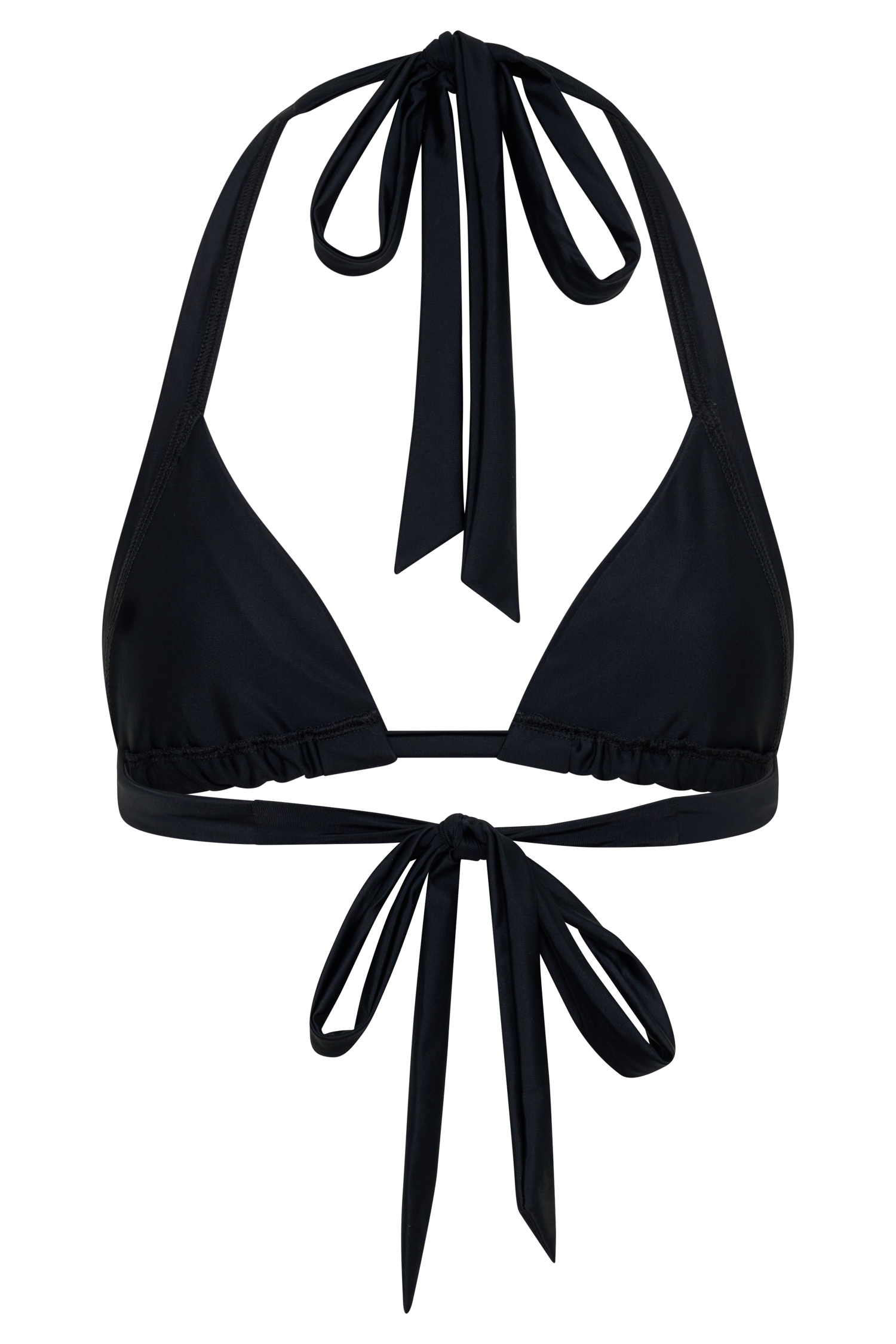 Fern Triangle Bikini Top - Black