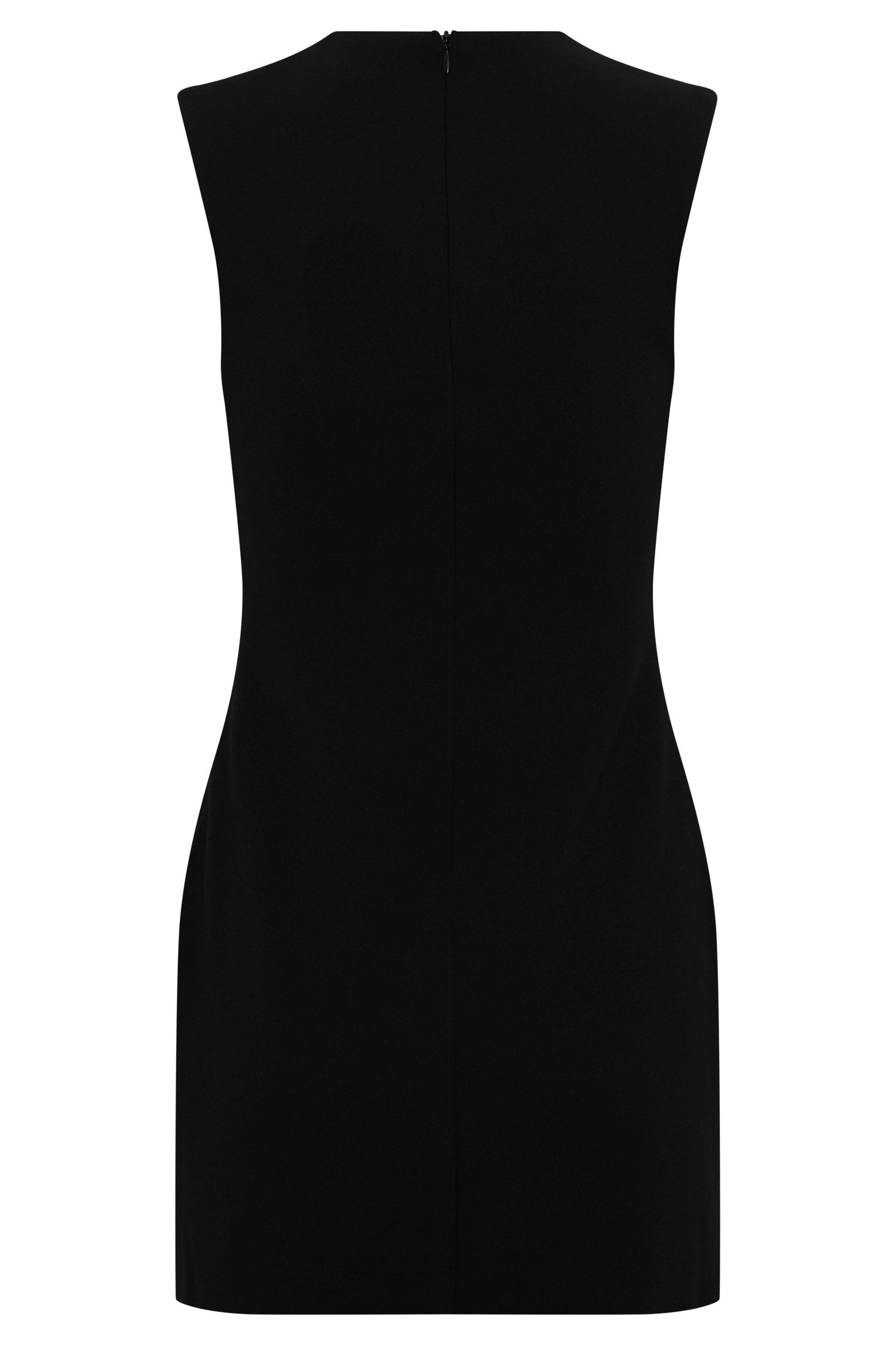 Fion Sleeveless Stretch Crepe Mini Dress - Black