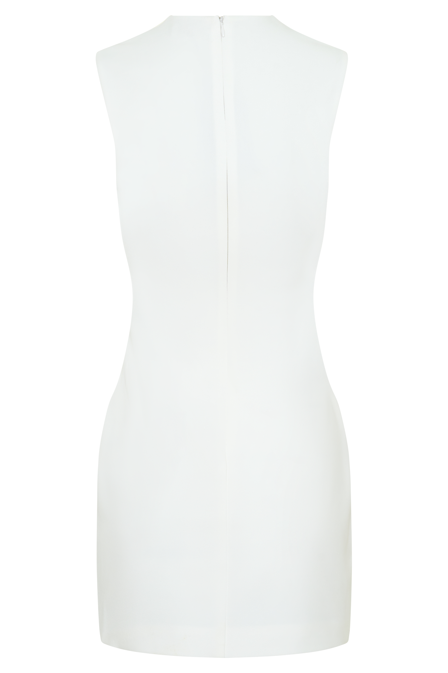 Fion Sleeveless Stretch Crepe Mini Dress - White