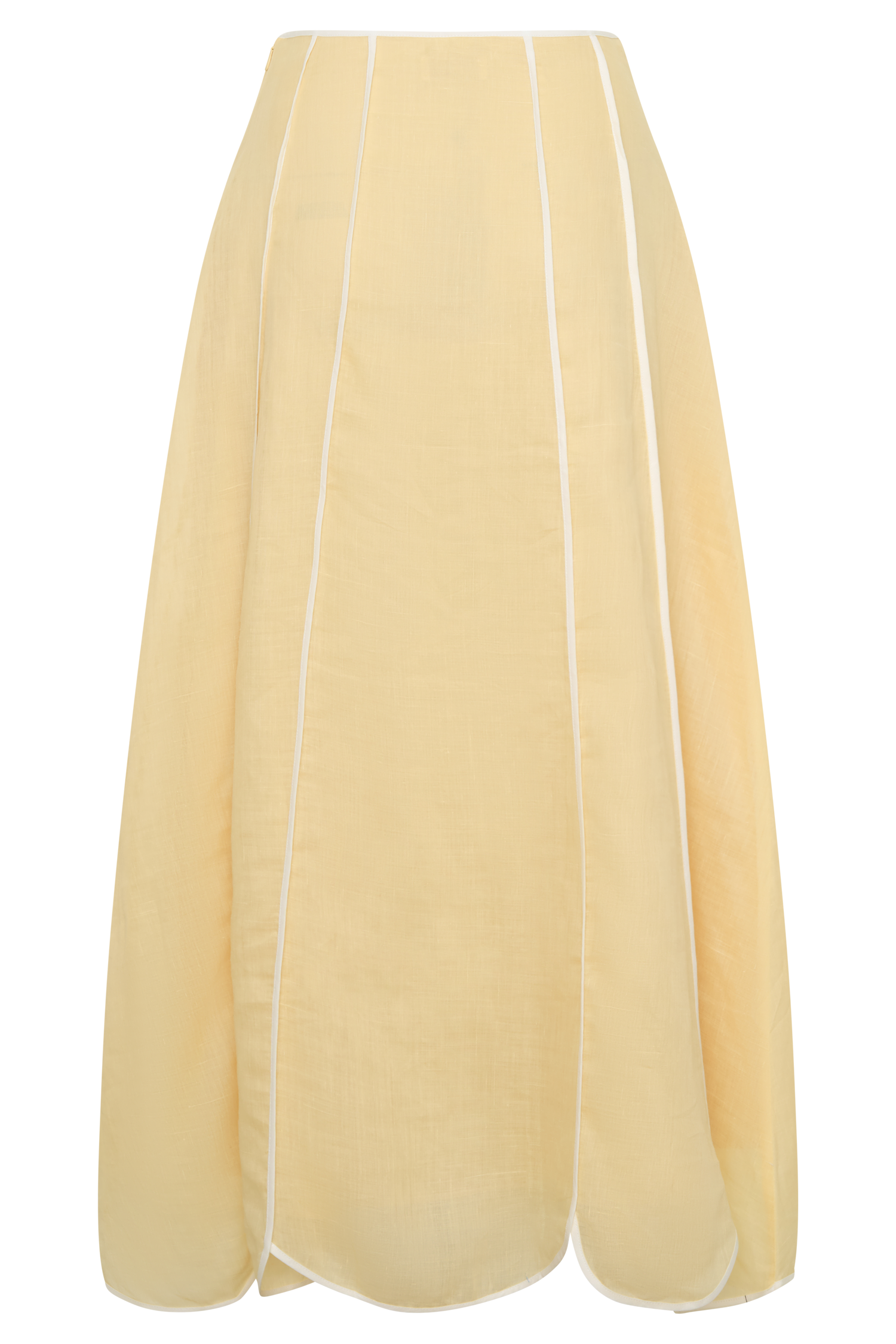 Georgia Panelled Midi Skirt - Butter