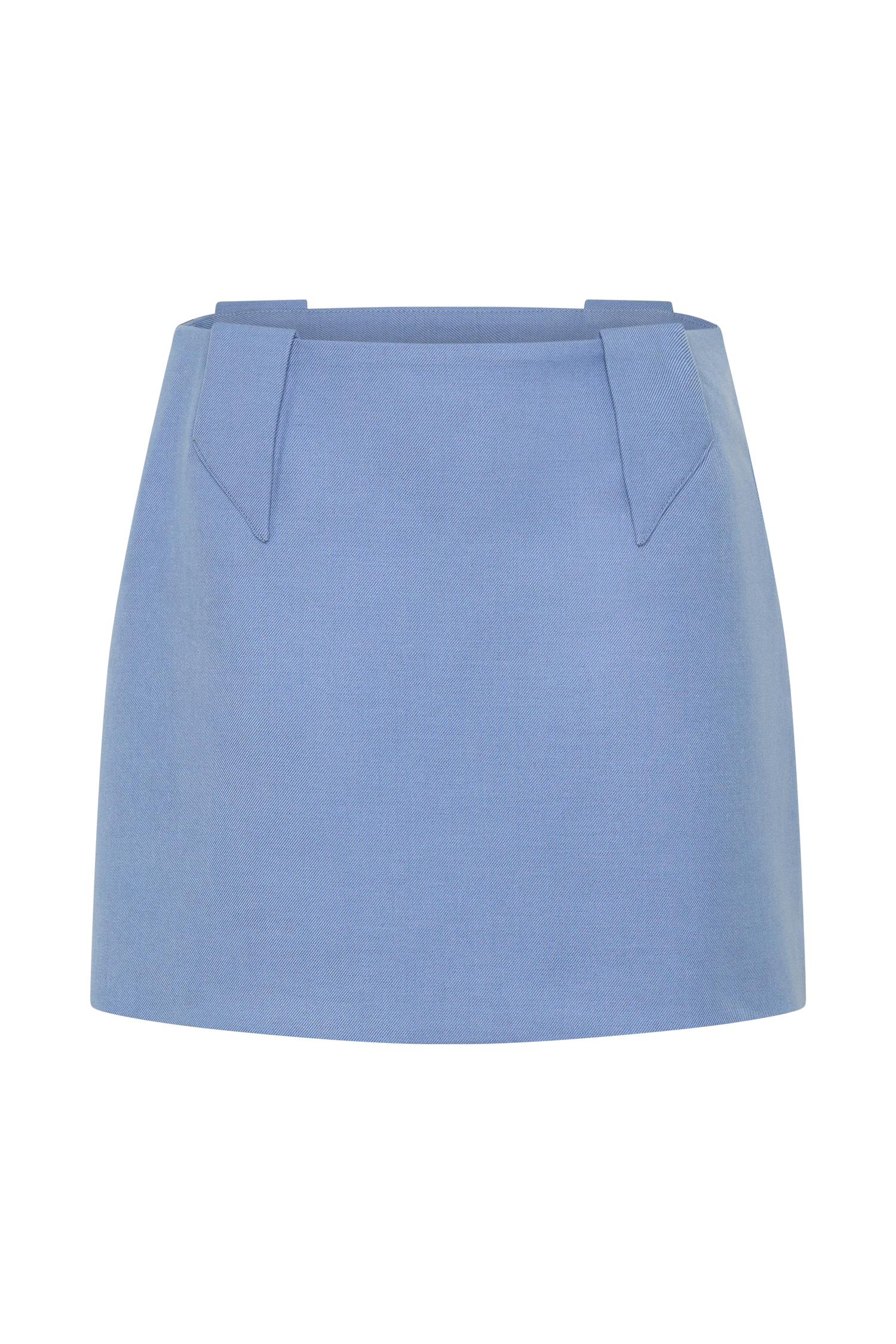 Gina Suiting Mini Skirt - Ocean Blue