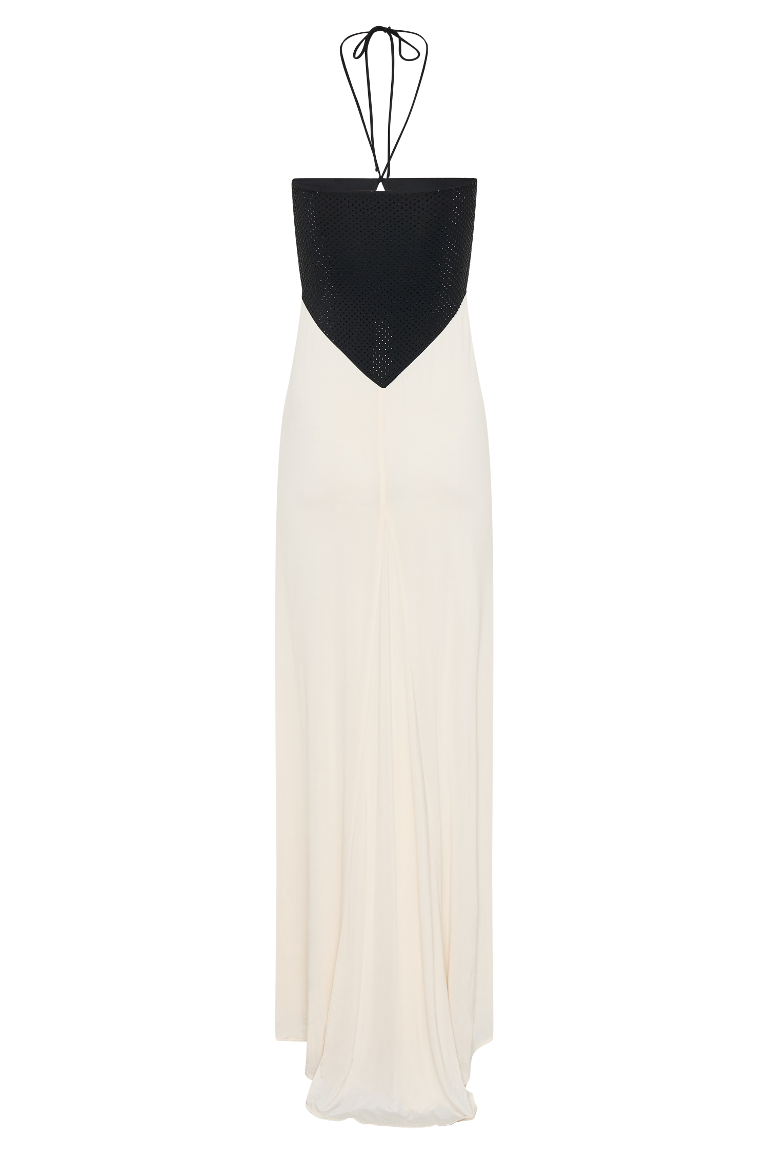 Hien Sequin Halter Maxi Dress - Black/Ivory