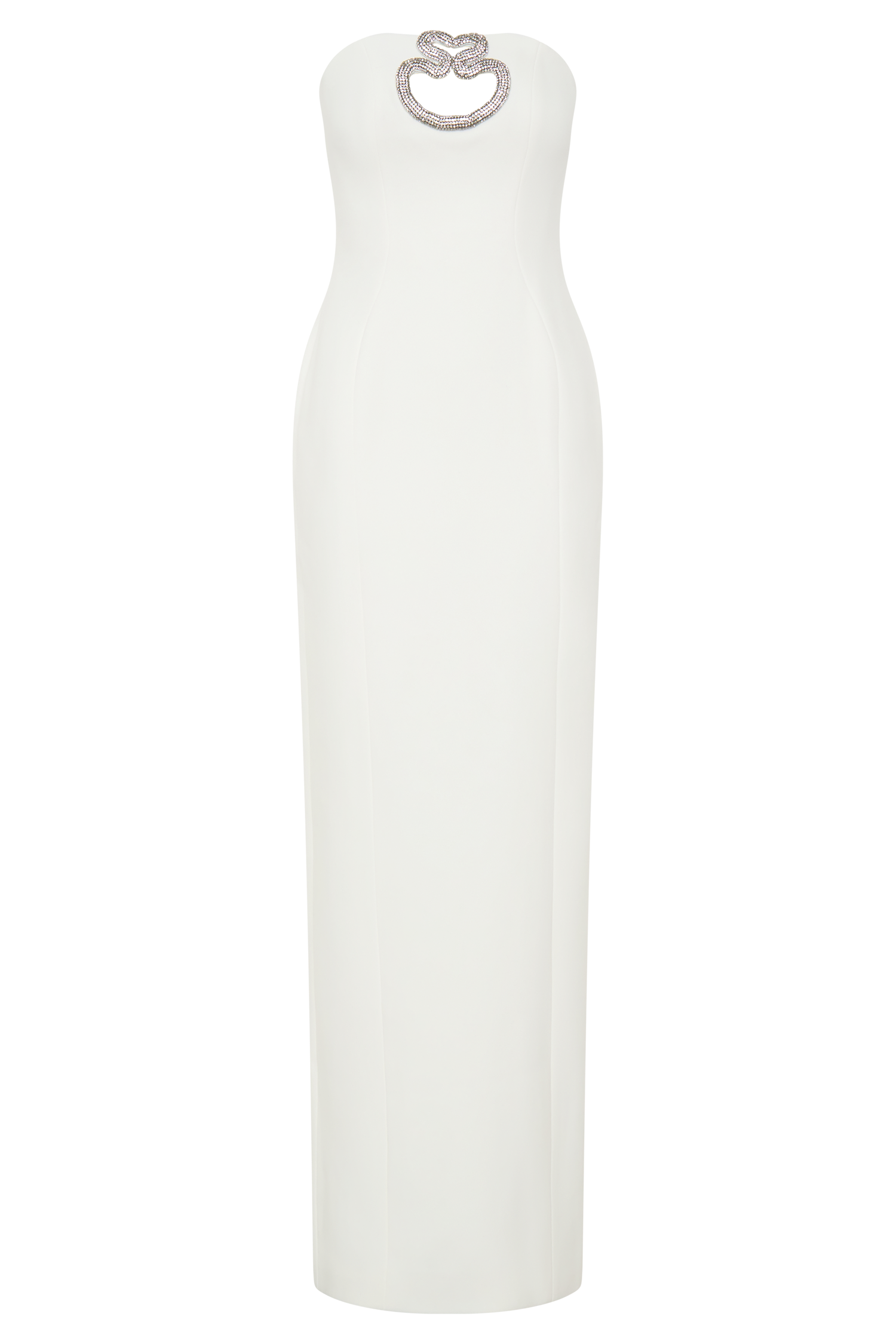 Hilda Embellished Strapless Maxi Dress - White