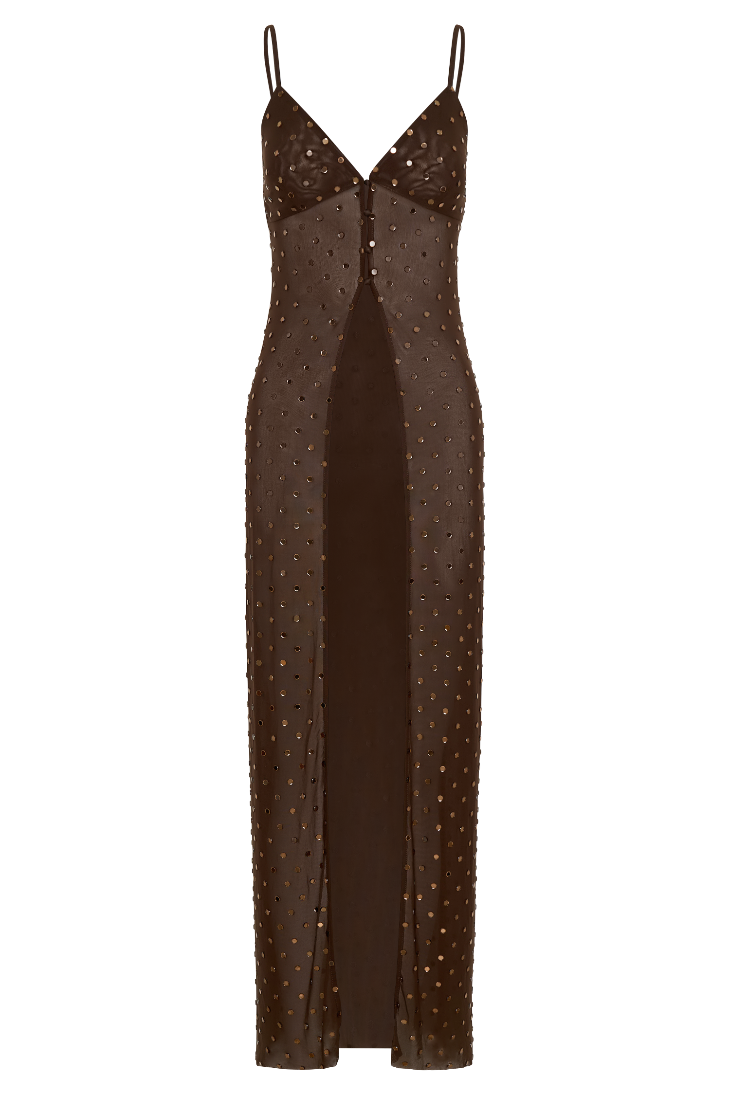 Jackie Longline Diamante Top - Chocolate