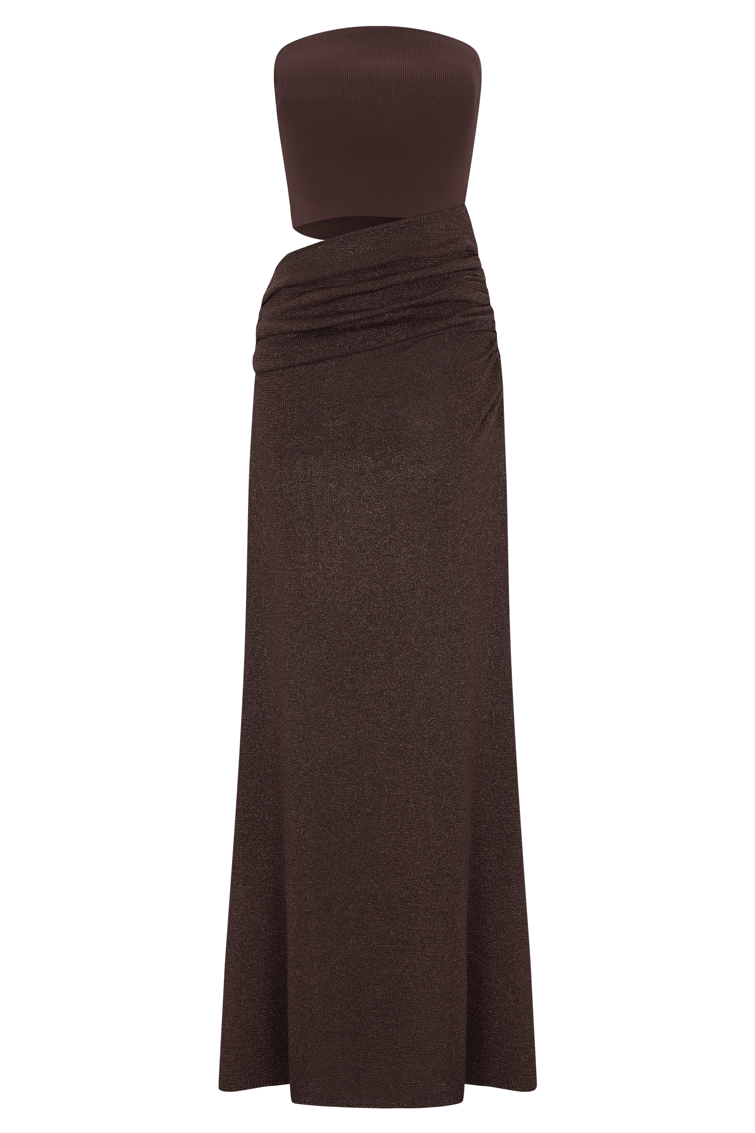 Jasiel Strapless Knit Maxi Dress - Chocolate