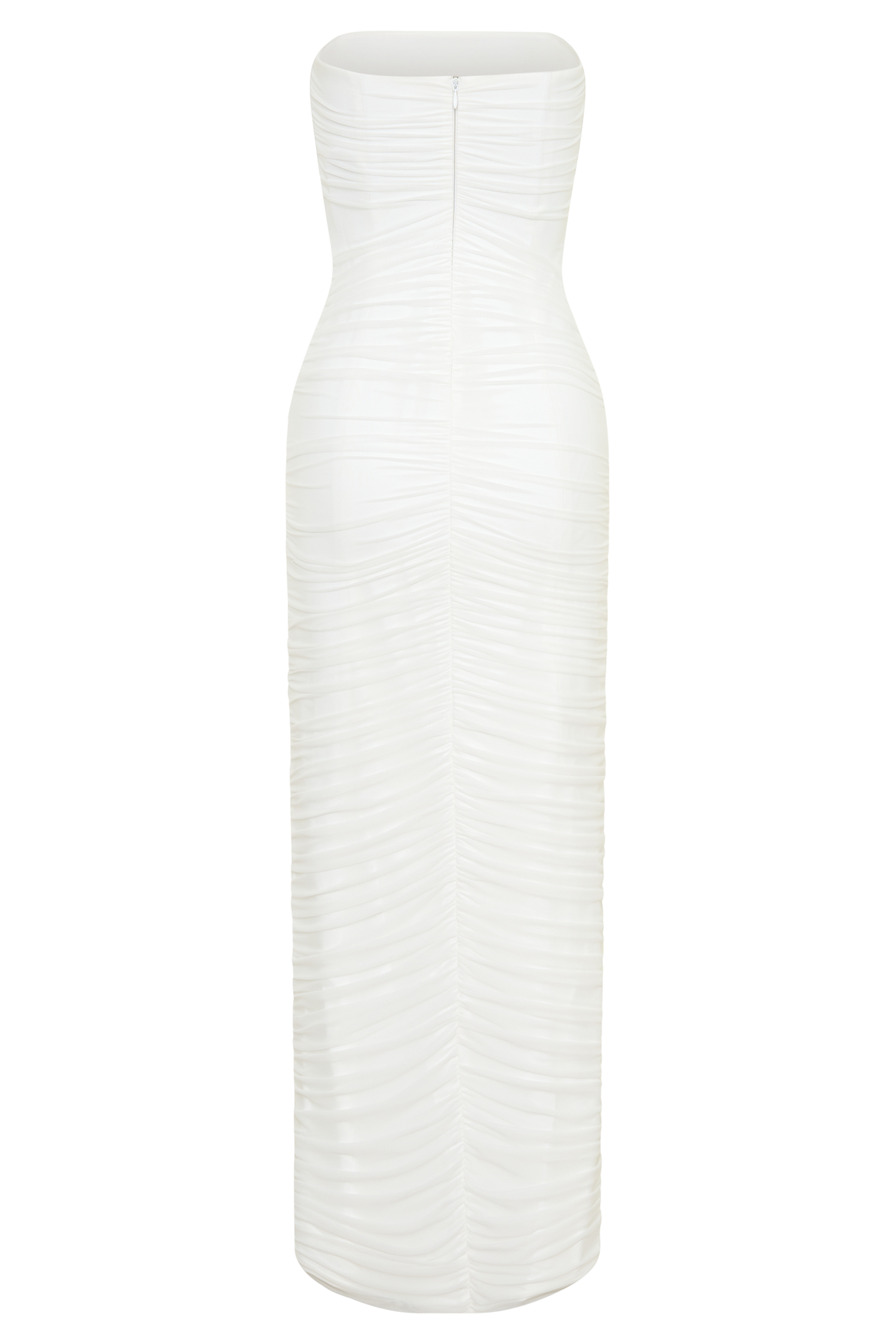Jianna Strapless Mesh Maxi Dress - Ivory