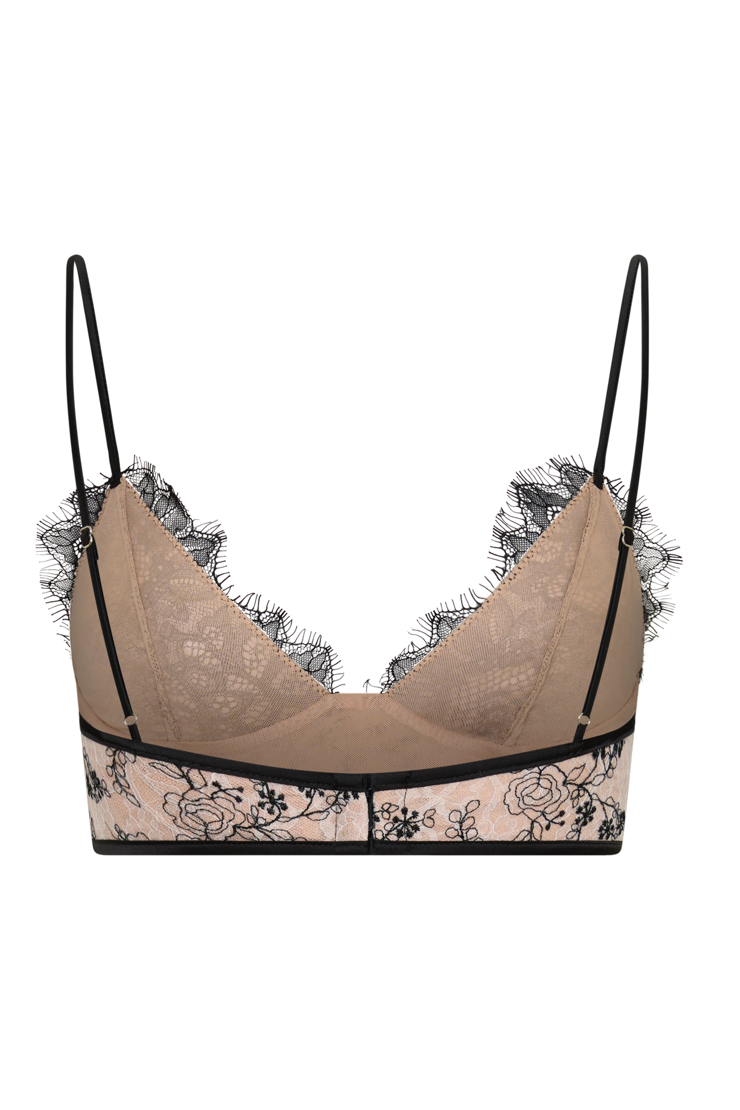 Kimberly Lace Sleeveless Crop Top - Nude Lace