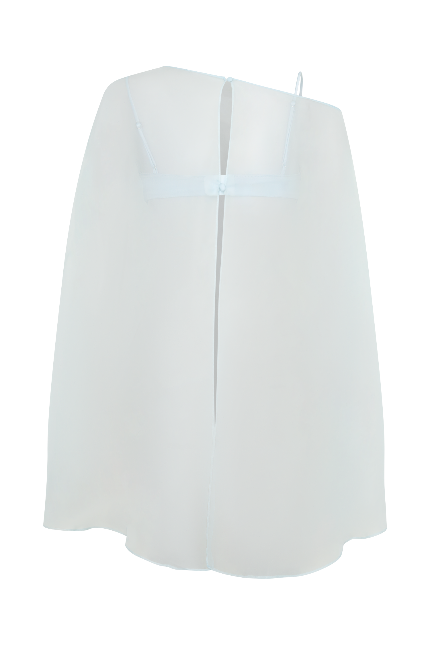 Kirstine Bralette With Chiffon Cape - Ice Blue