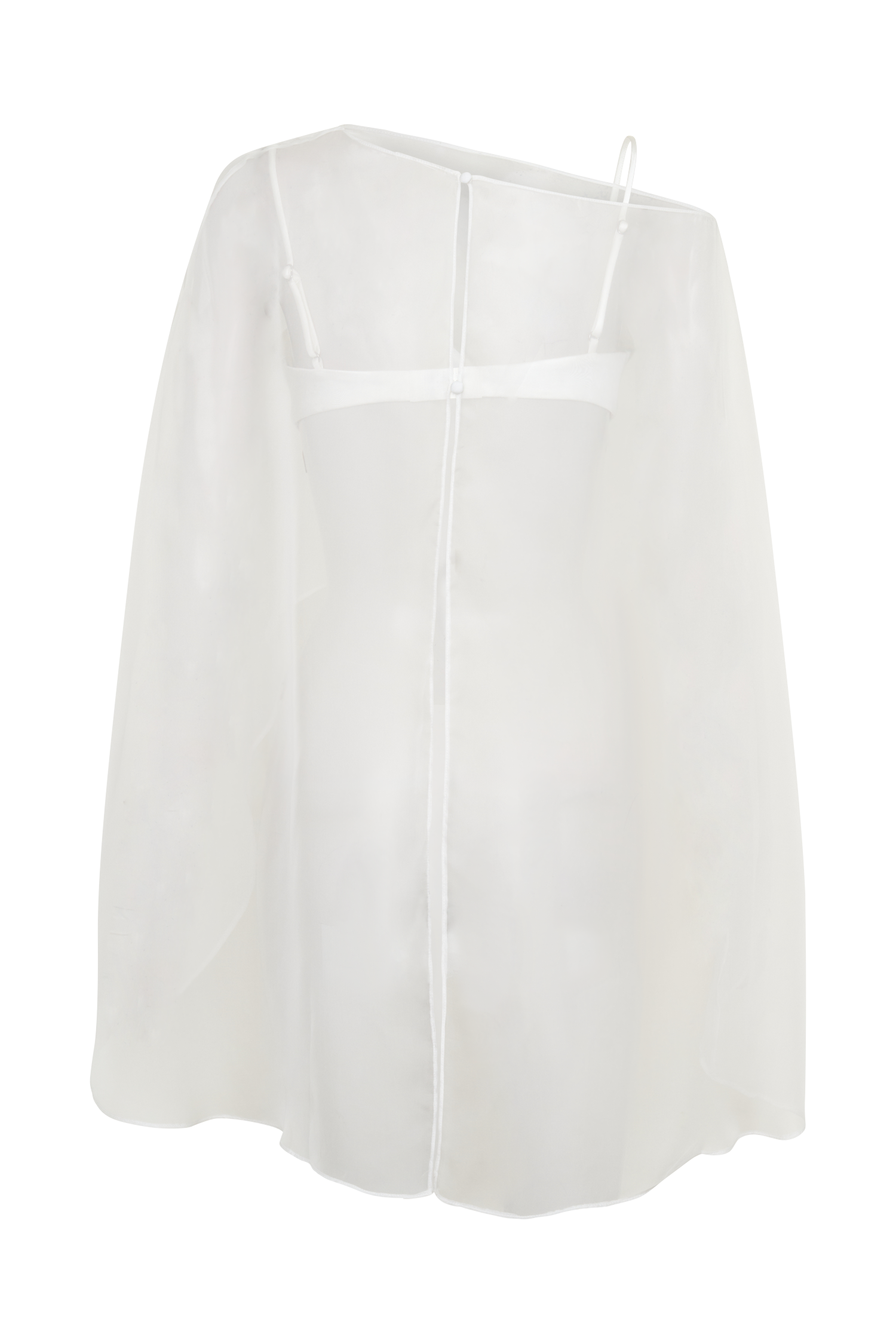 Kirstine Bralette With Chiffon Cape - Ivory
