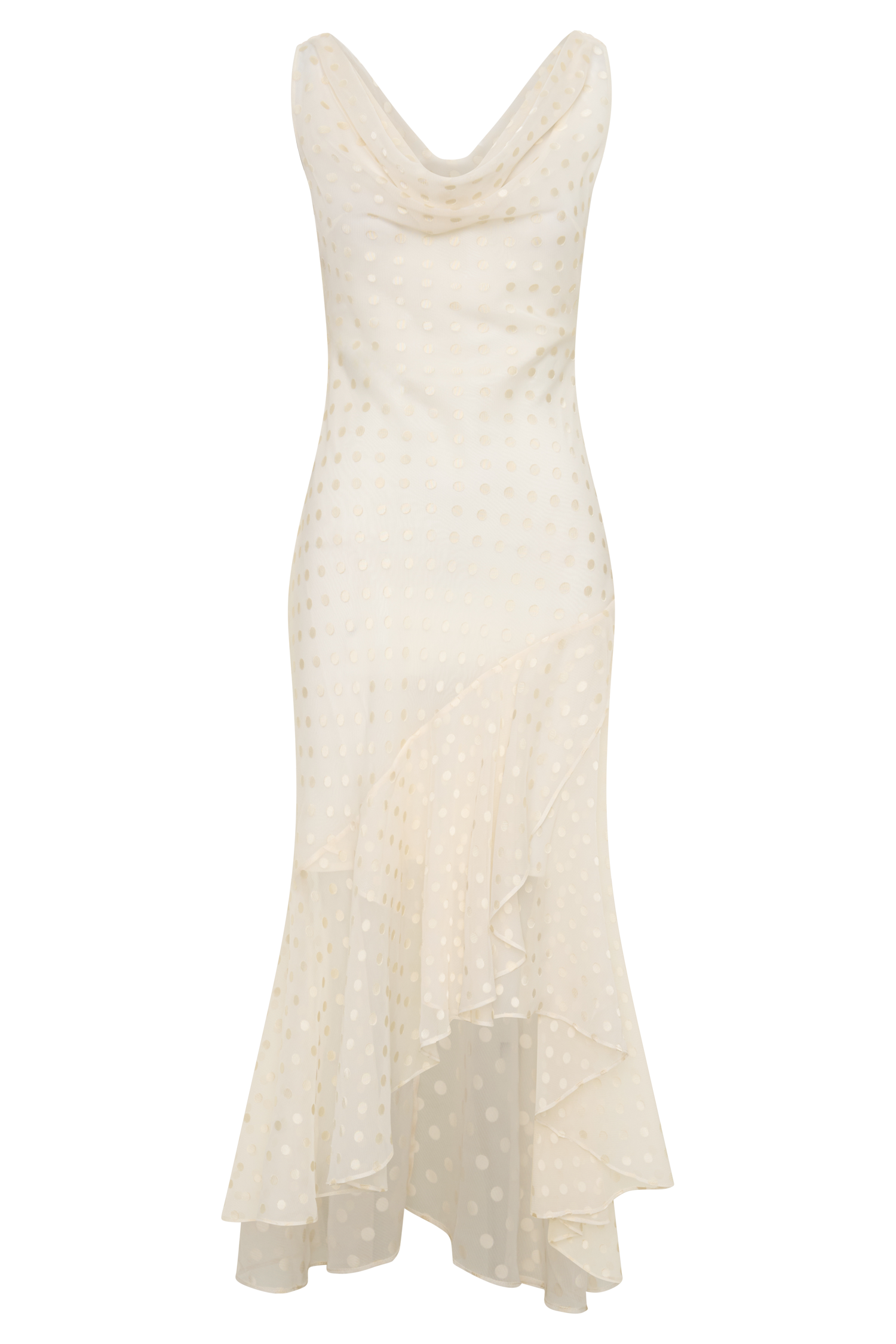 Lilah Devore Midi Dress - Ivory