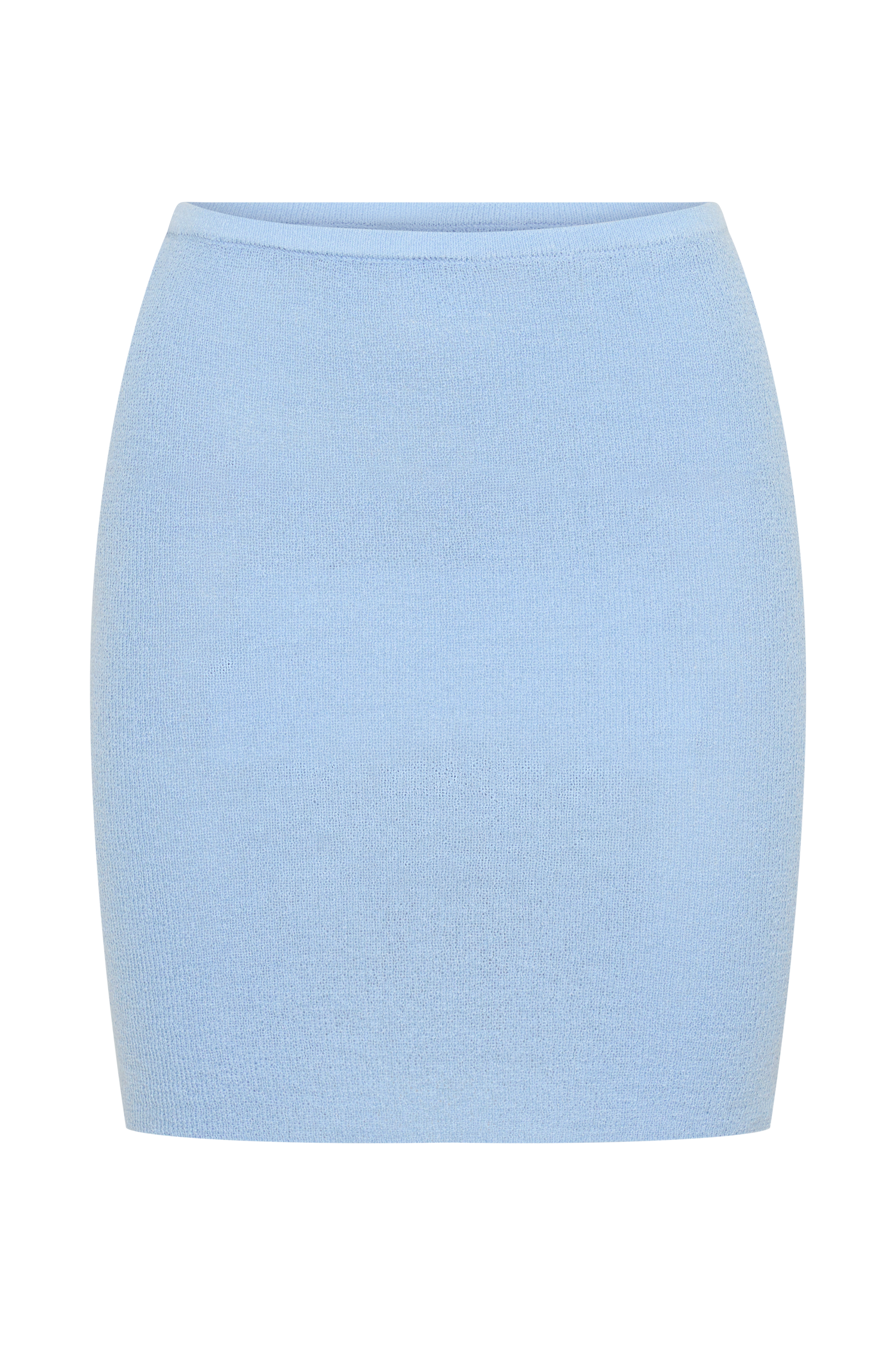 Loura Mid Rise Knit Mini Skirt - Cornflower Blue