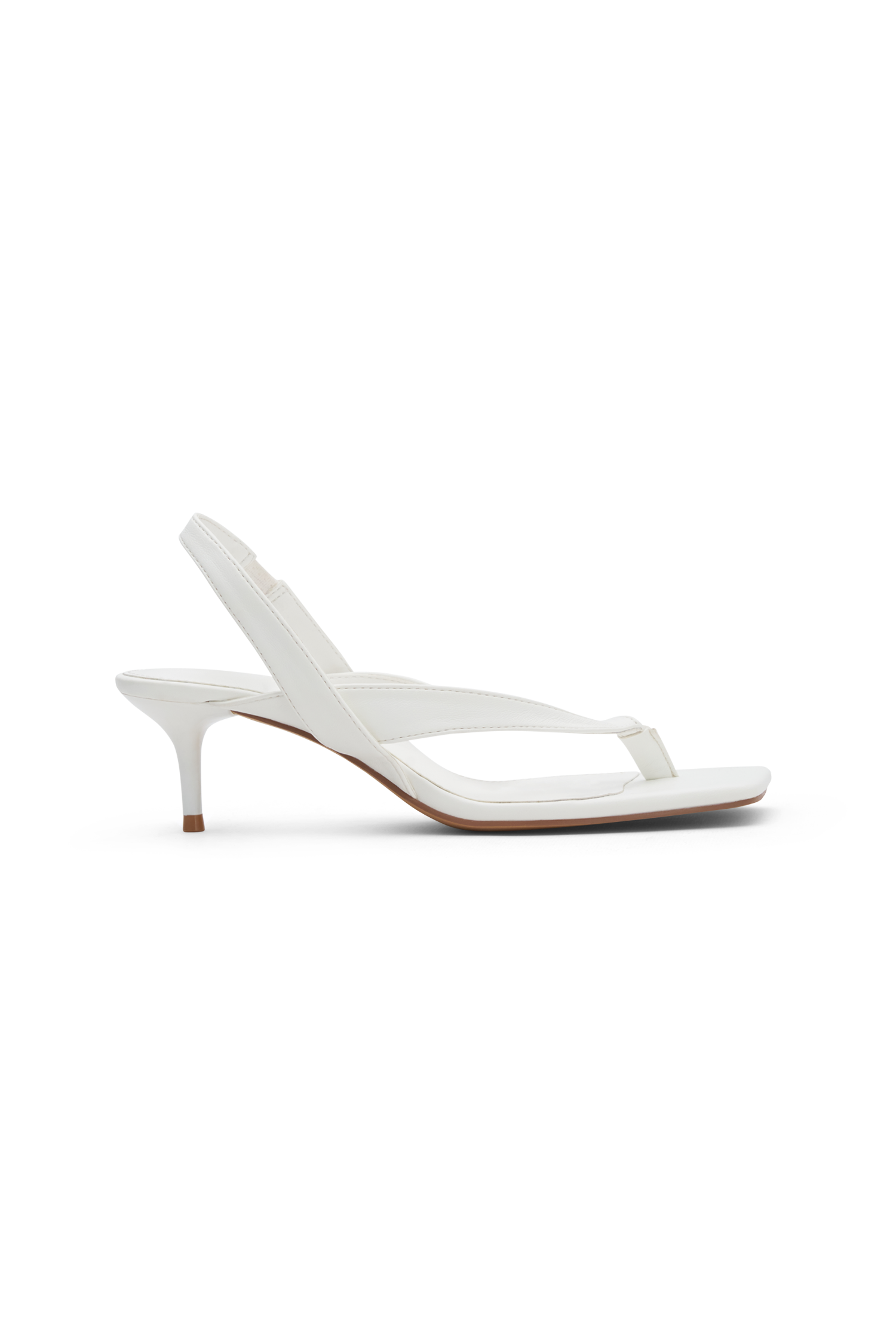 Mai Sling Back Thong Heel - White