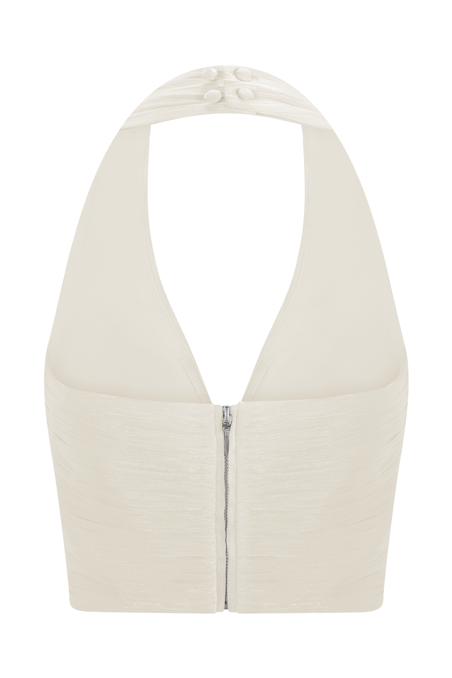Makena Gathered V Neck Top - Opal White