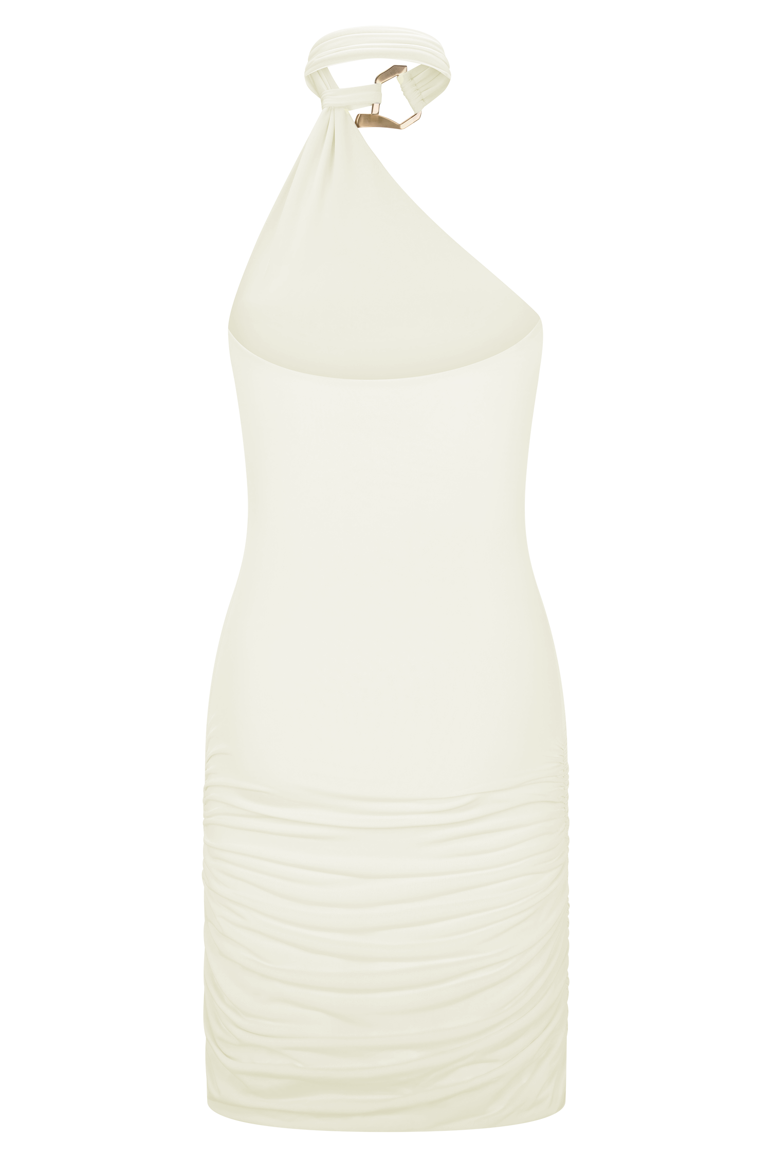 Mariposa Slinky Halter Mini Dress - Ivory