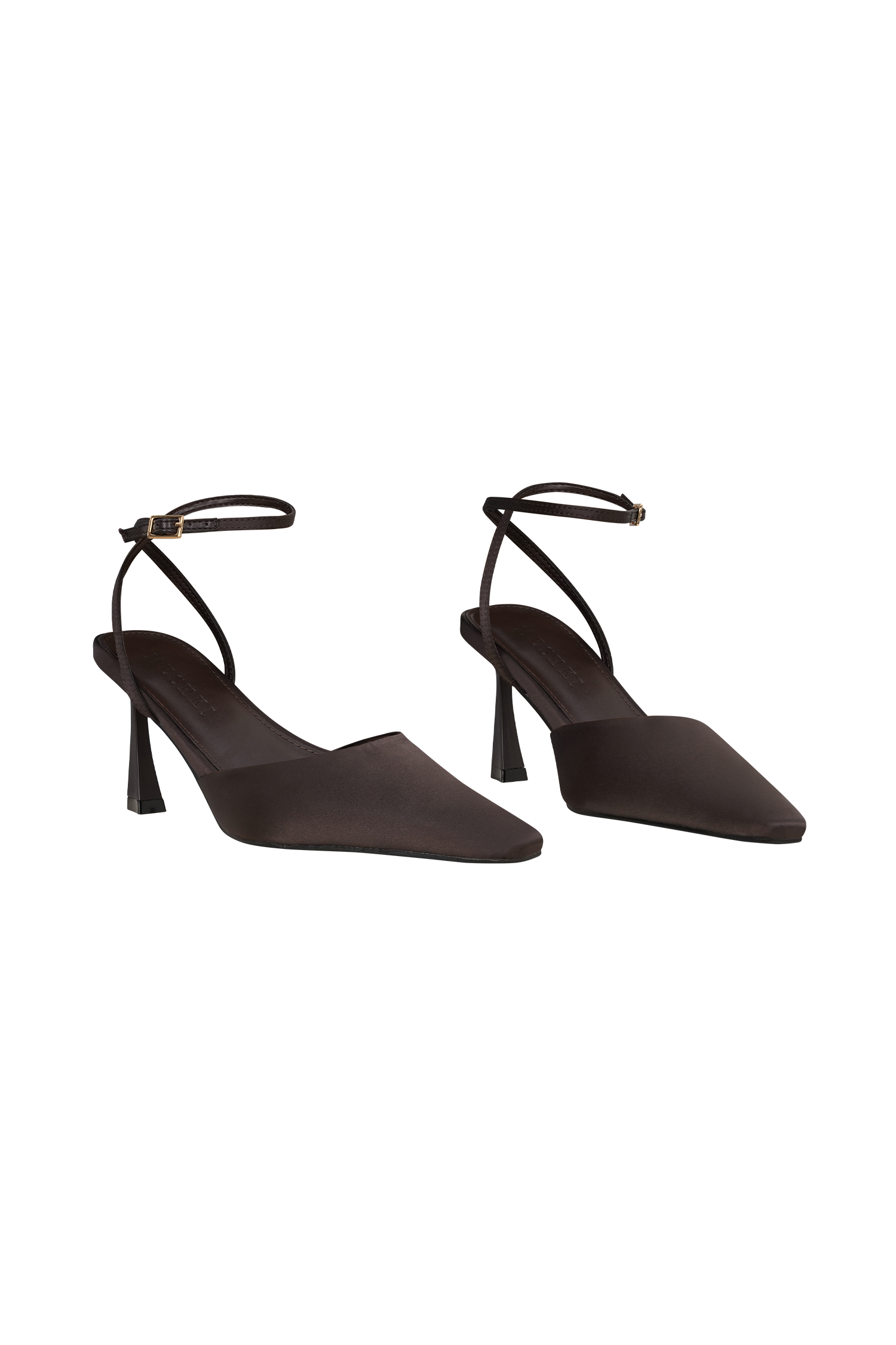 Marley Satin Pointed Heel - Chocolate