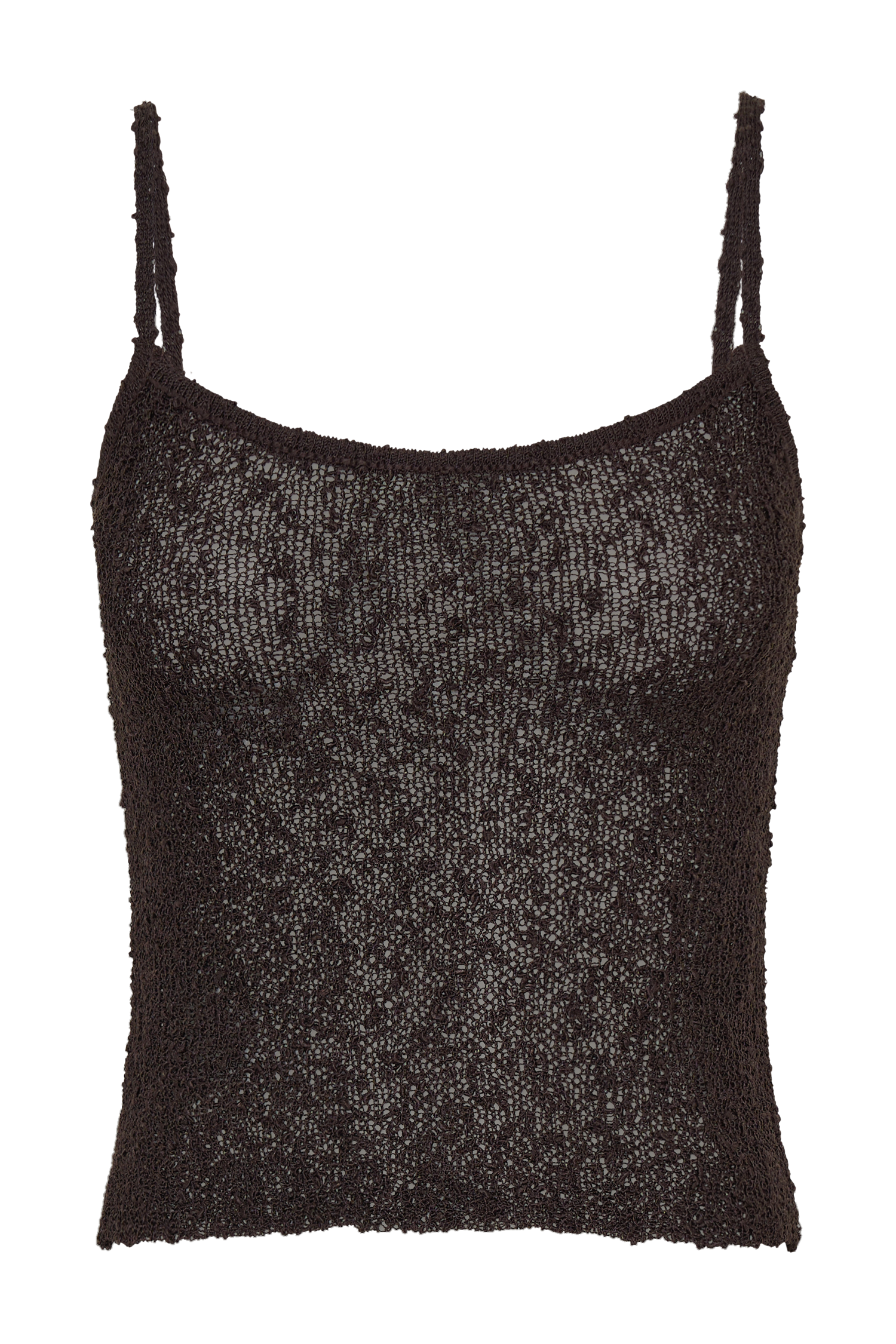 Mattais Boucle Knit Top - Dark Chocolate