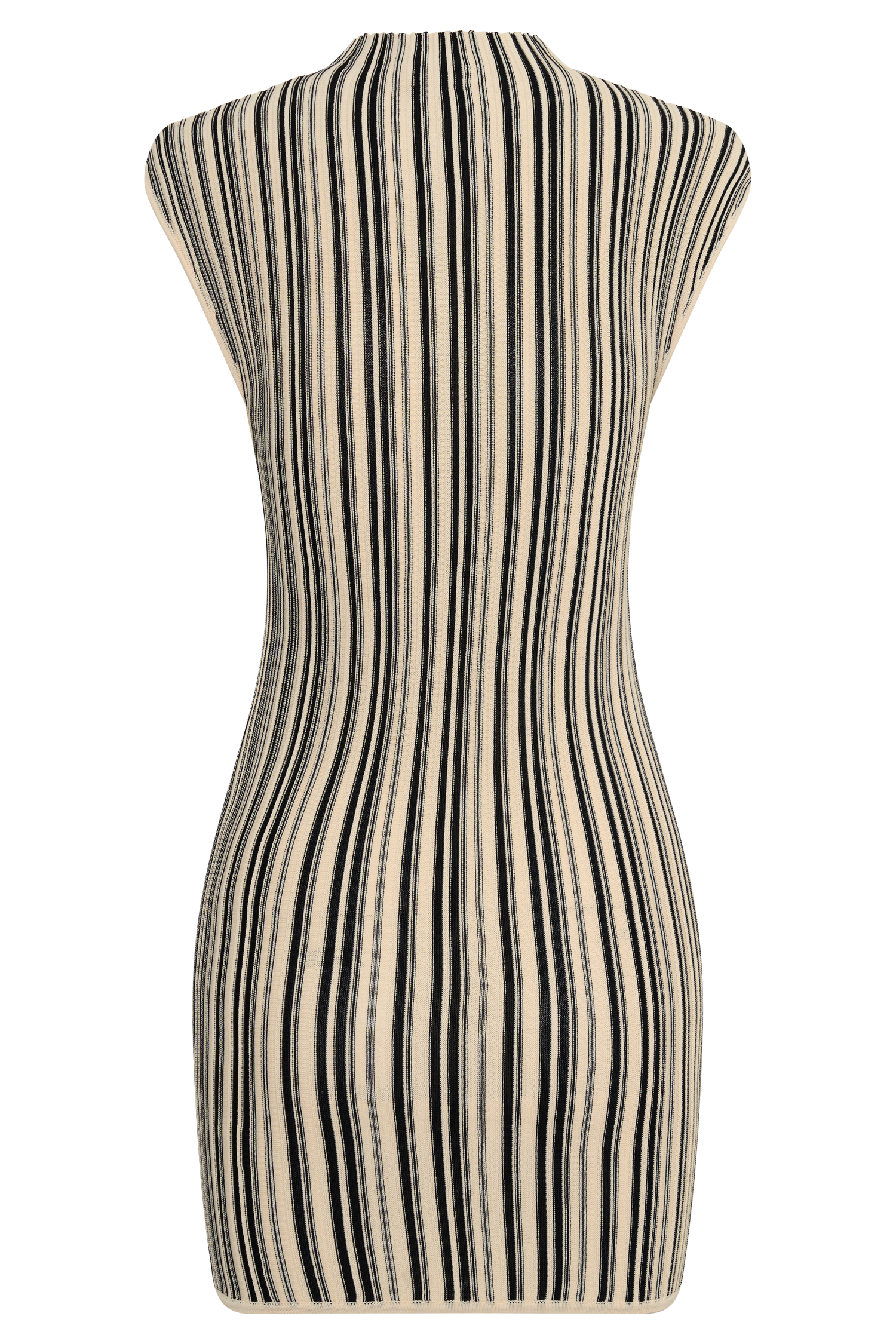 Meggie Striped Sleeveless Mini Dress - Black/Ivory