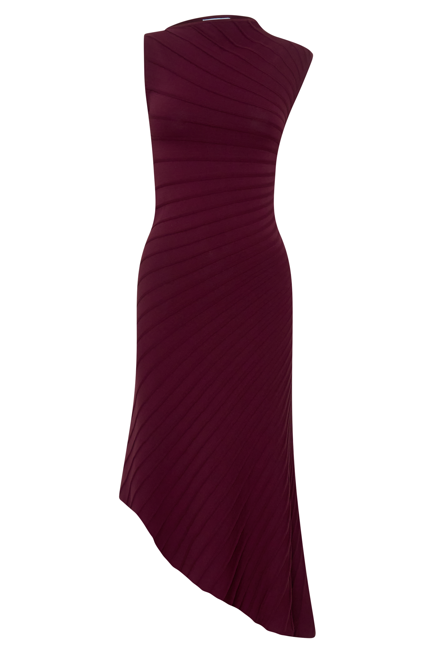 Milasandra Pleated Knit Dress - Plum