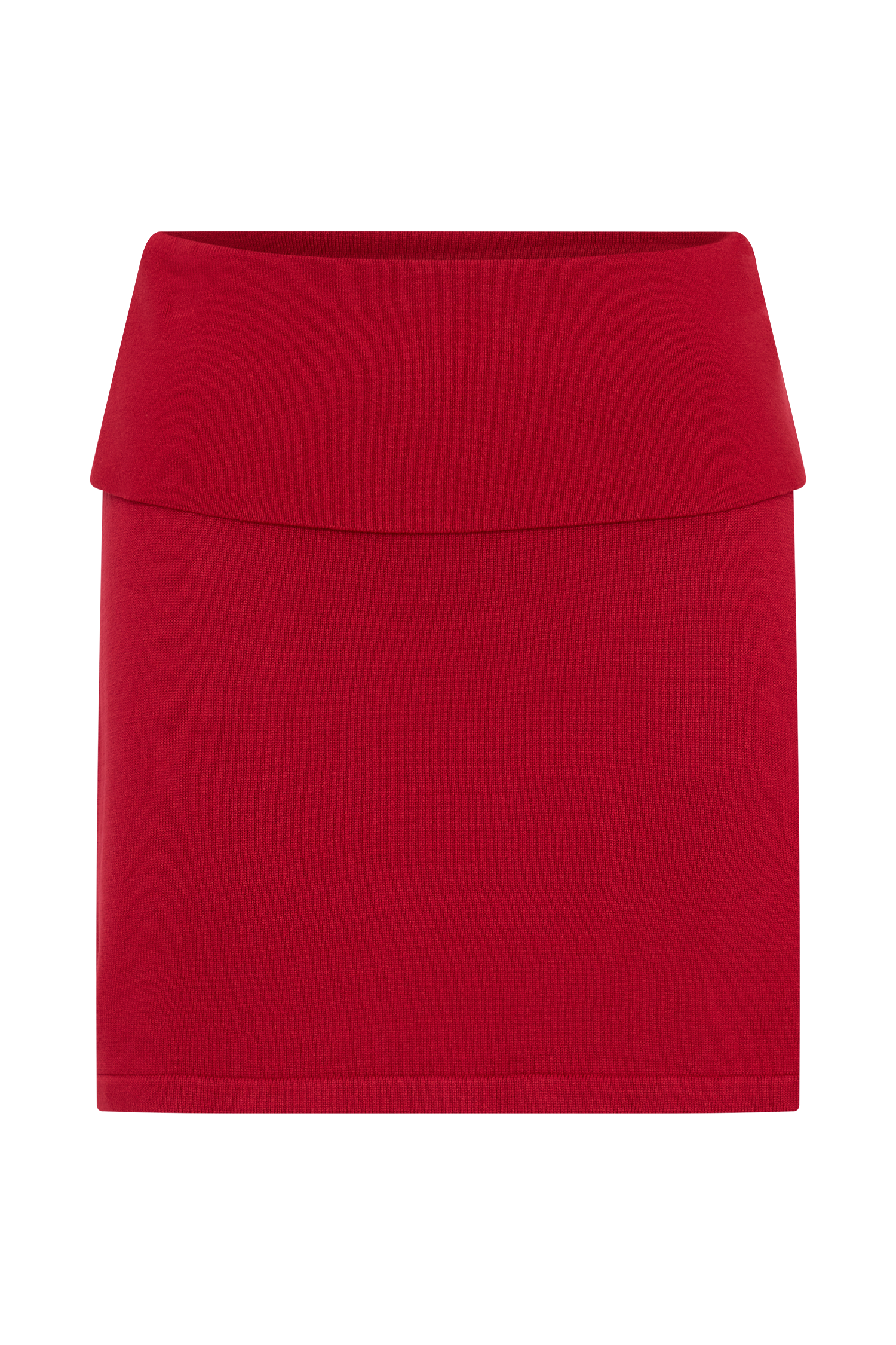Misty Mid Rise Knit Mini Skirt - Red