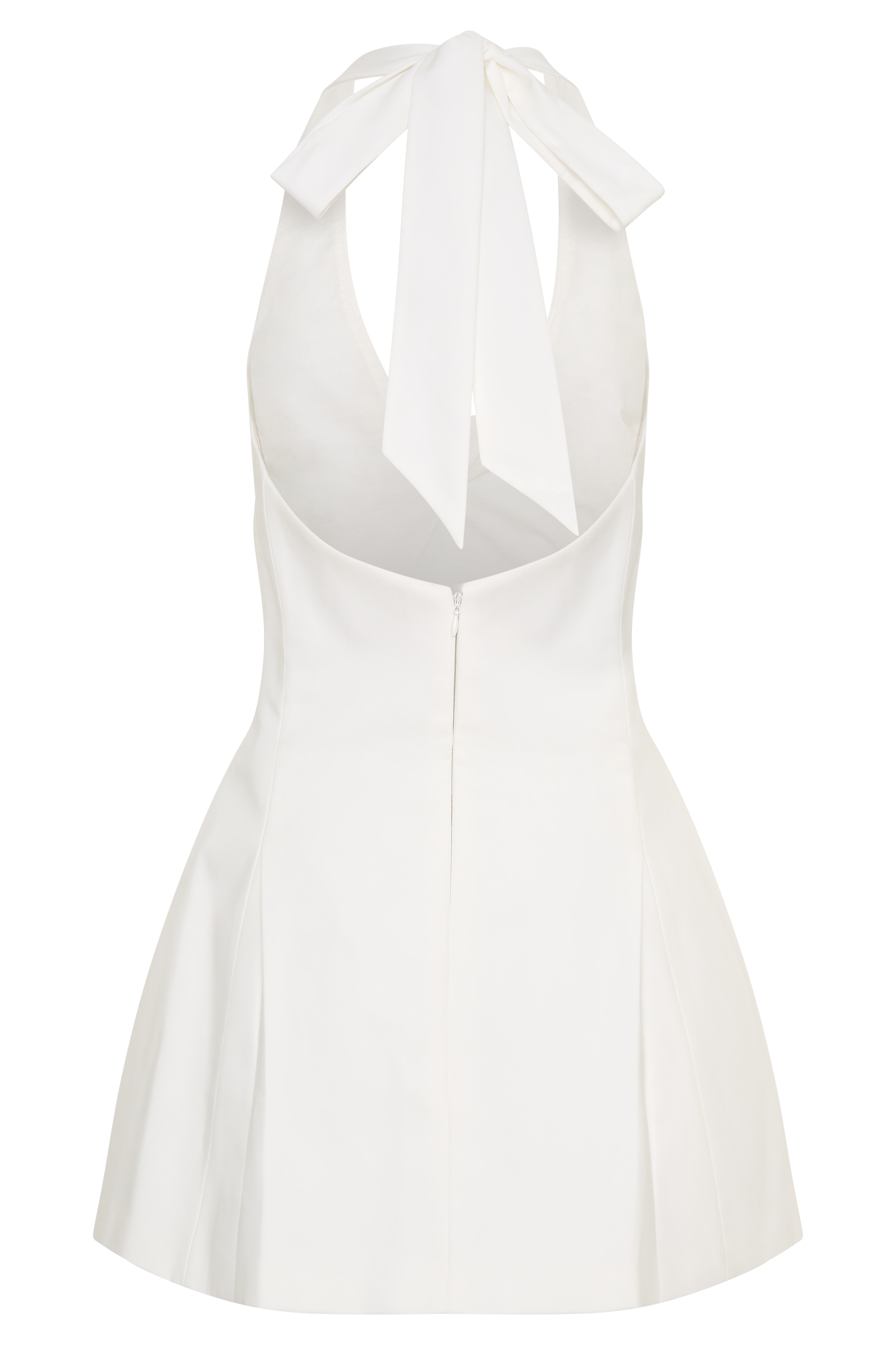Nelly Halter Neck Cotton Mini Dress - White