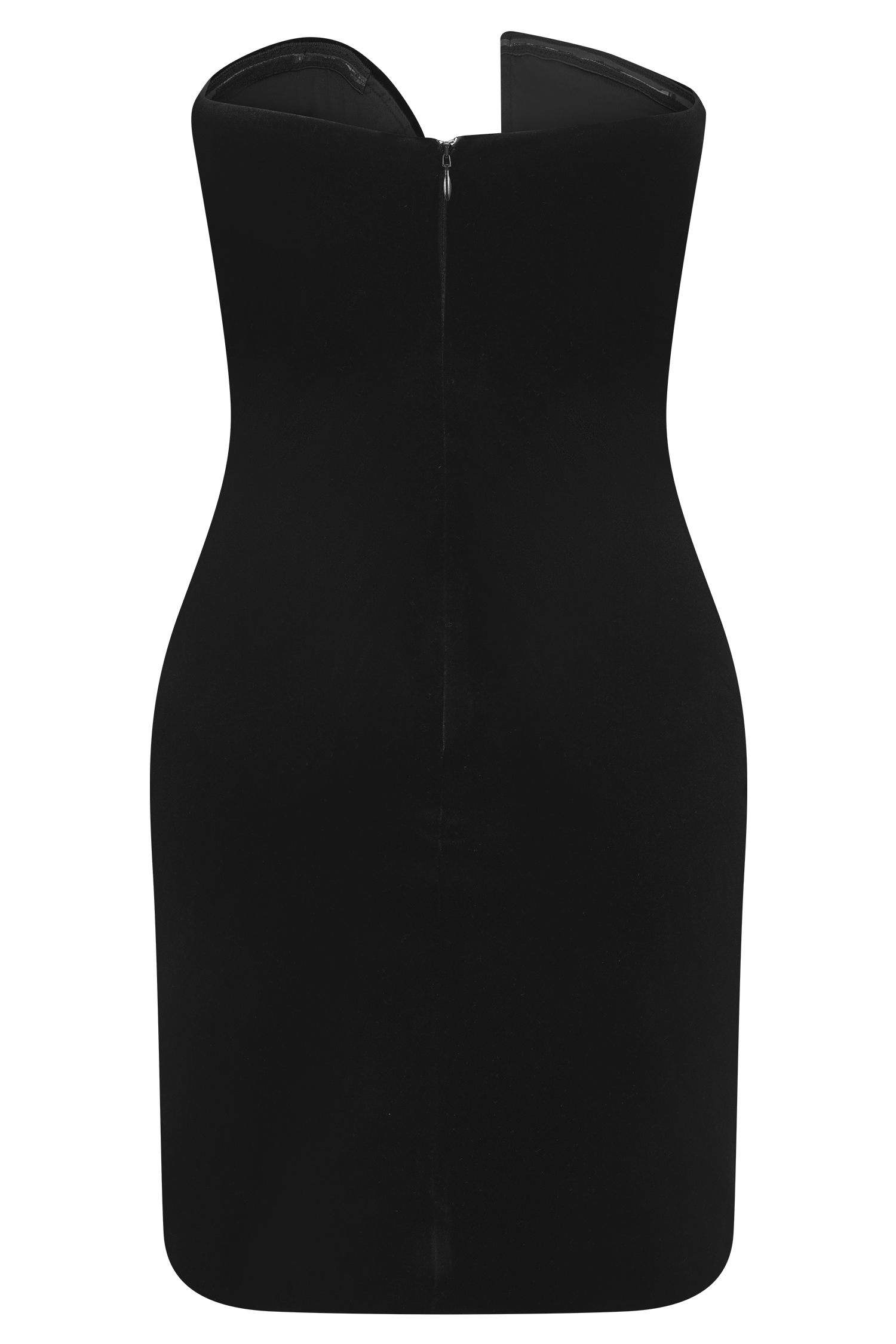 Paulina Velvet Strapless Mini Dress - Black