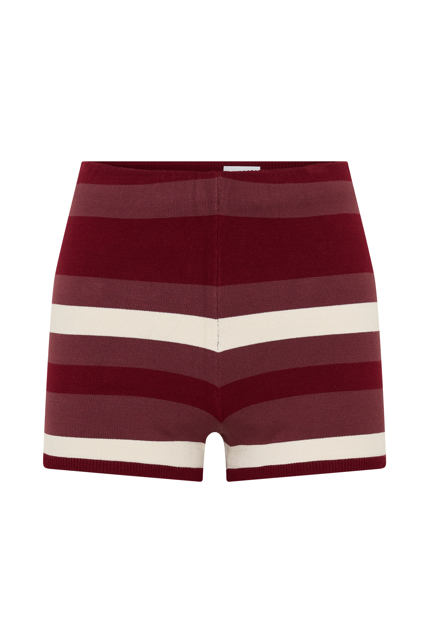 Philly Stripe Knit Short - Burgundy/Cream