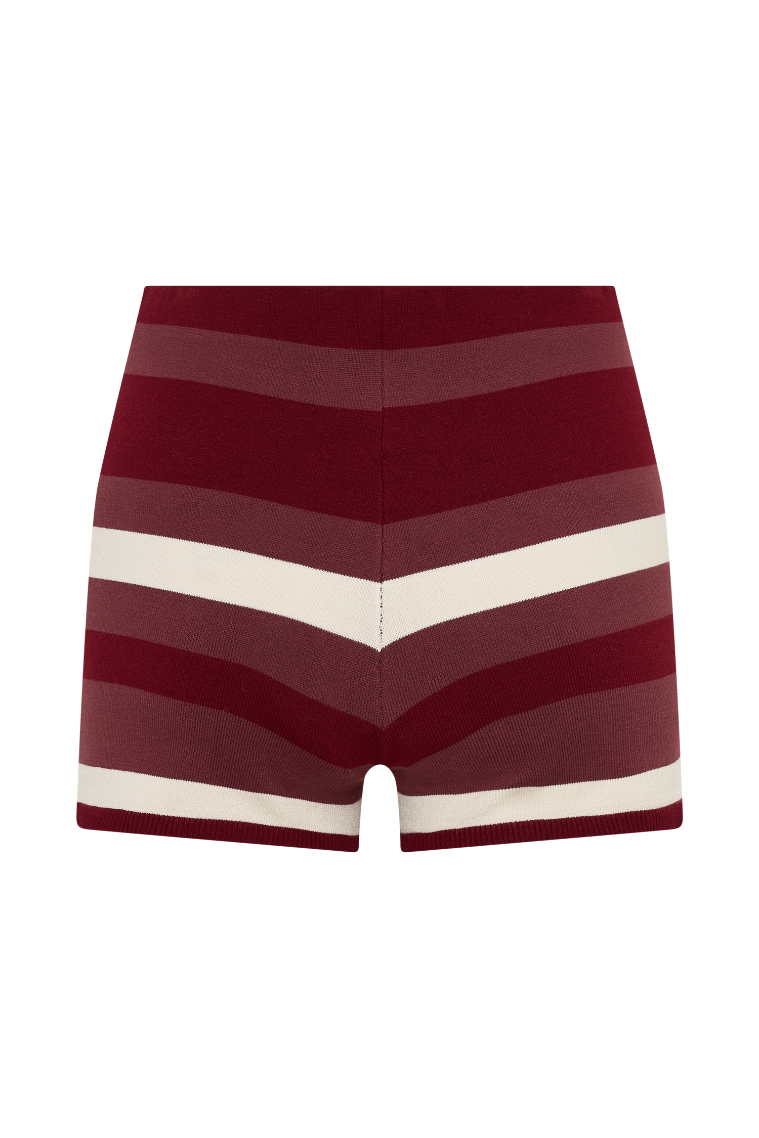 Philly Stripe Knit Short - Burgundy/Cream