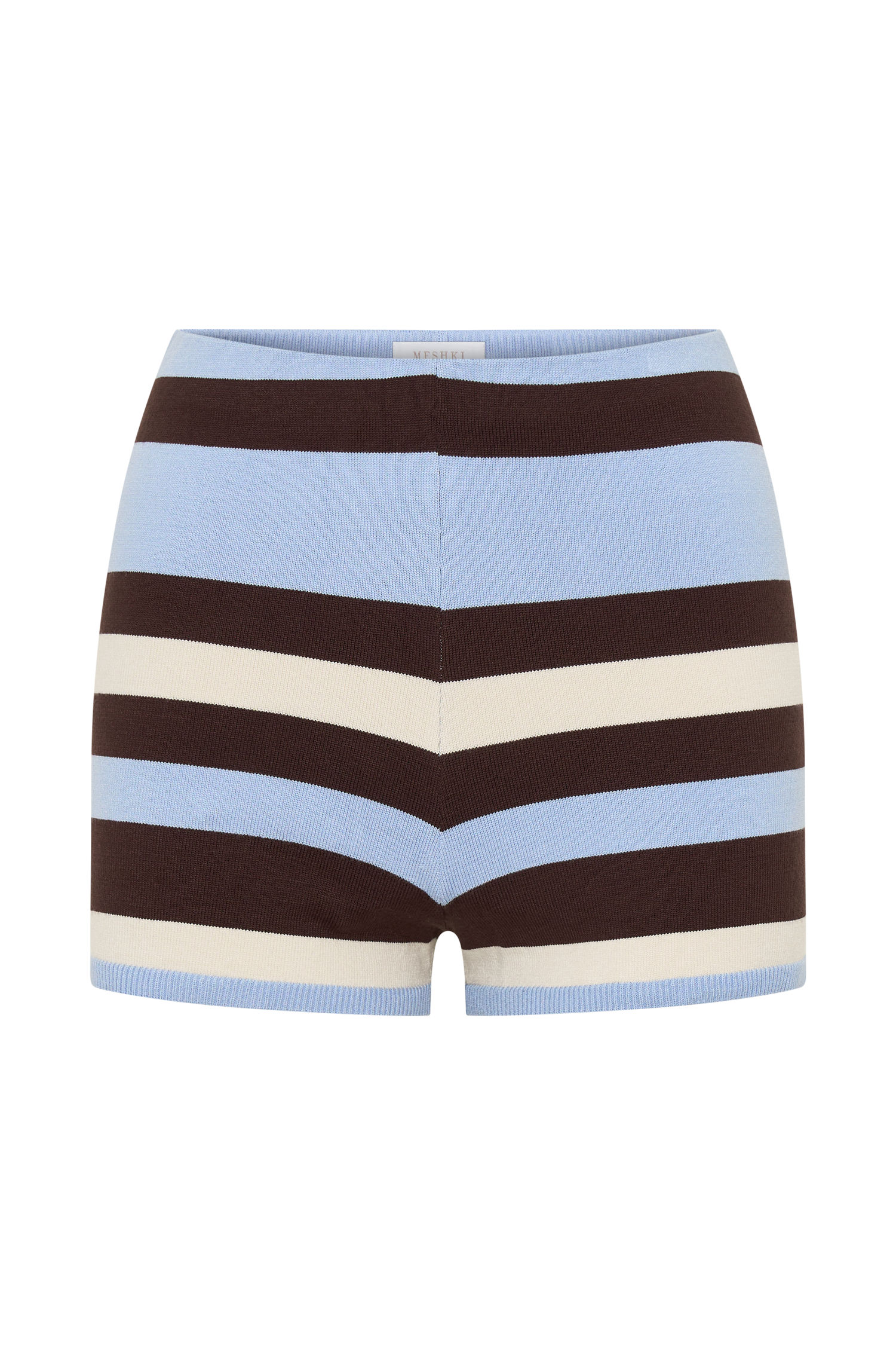 Philly Stripe Knit Short - Chocolate/Blue