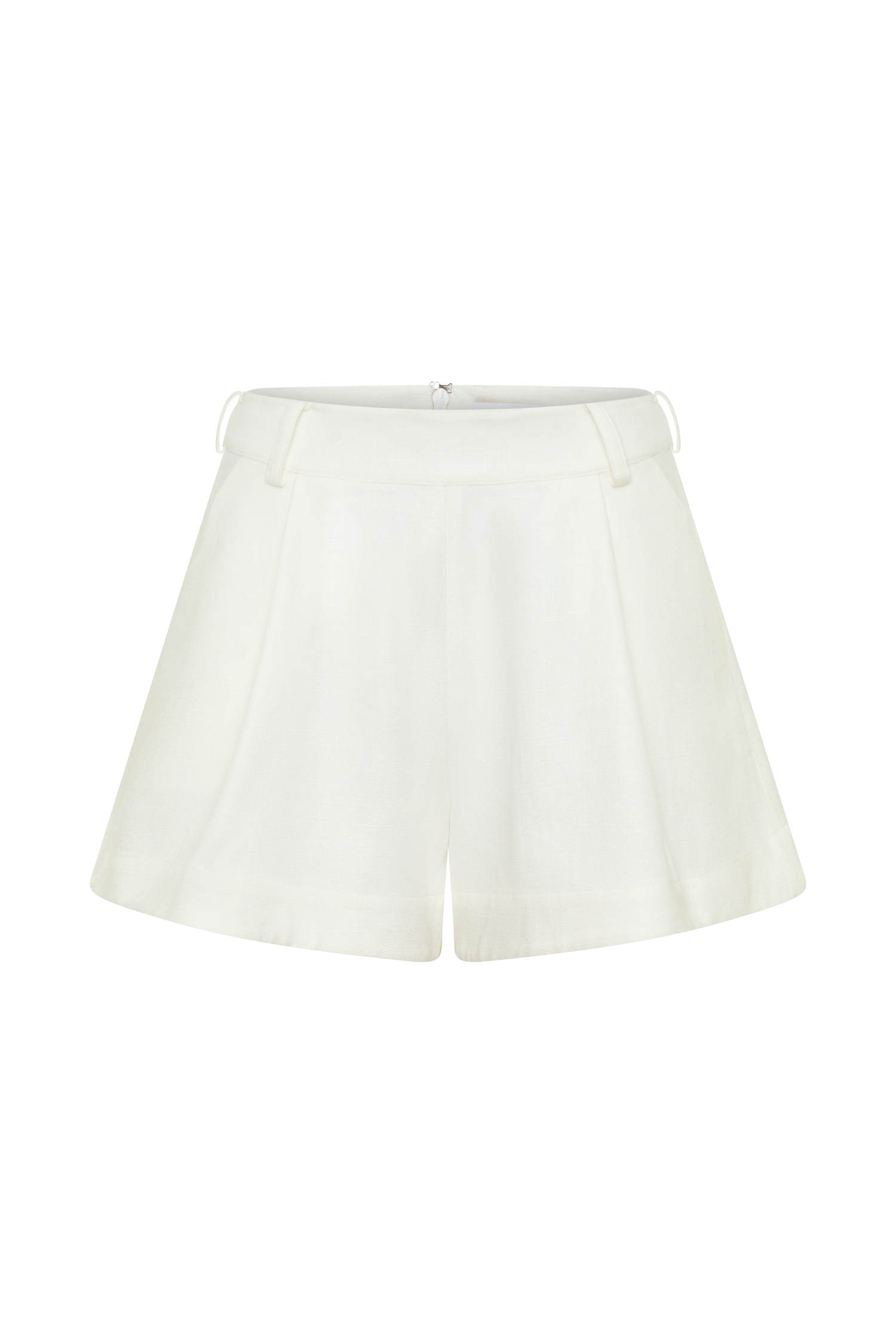 Piper Linen Flare Shorts - White